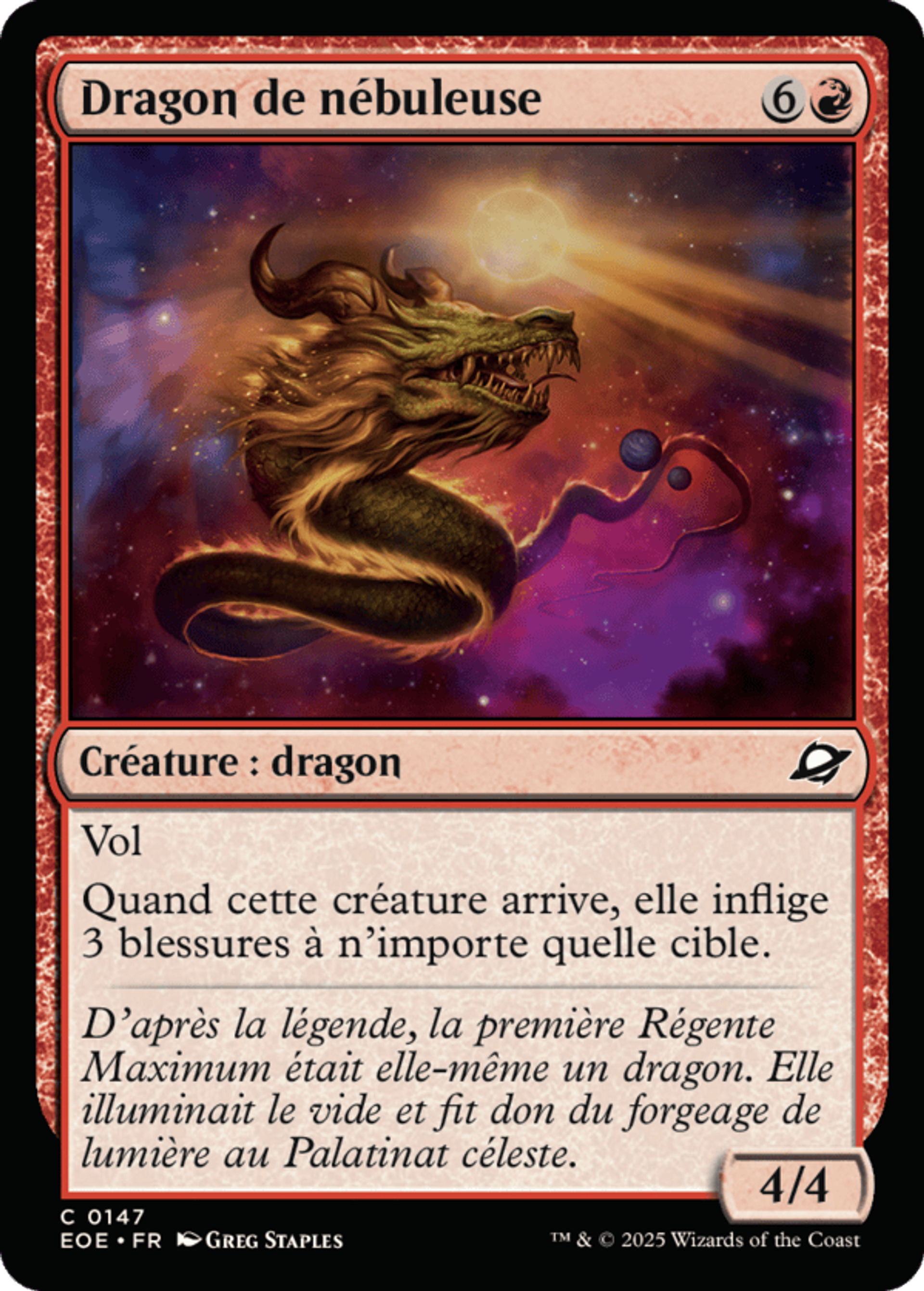 Dragon de nébuleuse — Edge of Eternities — Magic: The Gathering