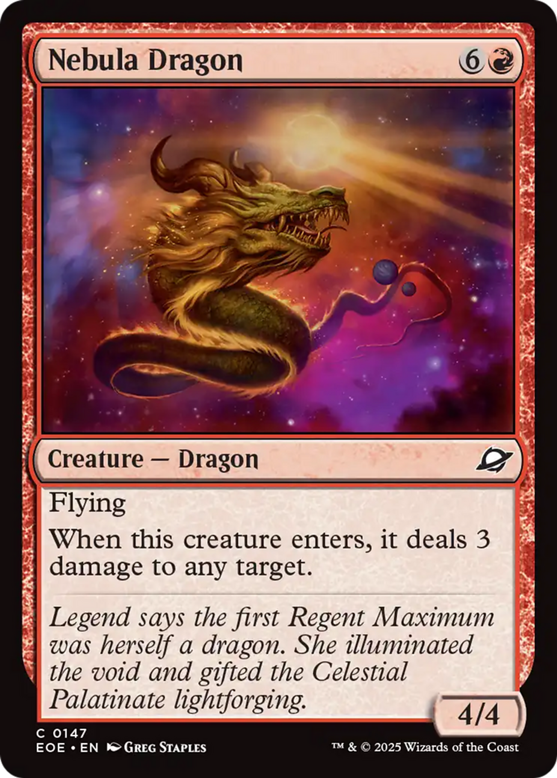 Dragon de nébuleuse — Edge of Eternities — Magic: The Gathering