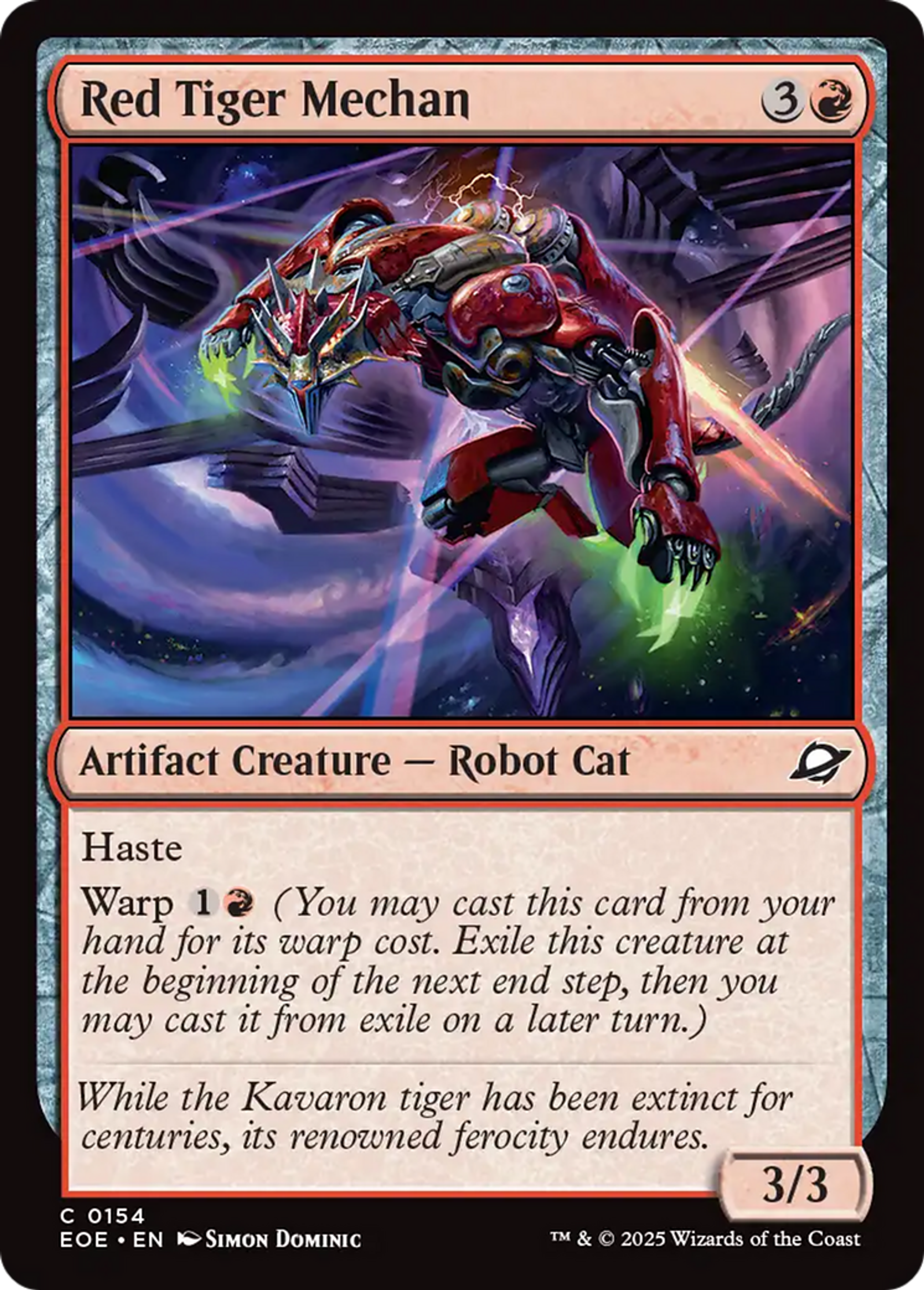 Red Tiger Mechan — Edge of Eternities — Magic: The Gathering