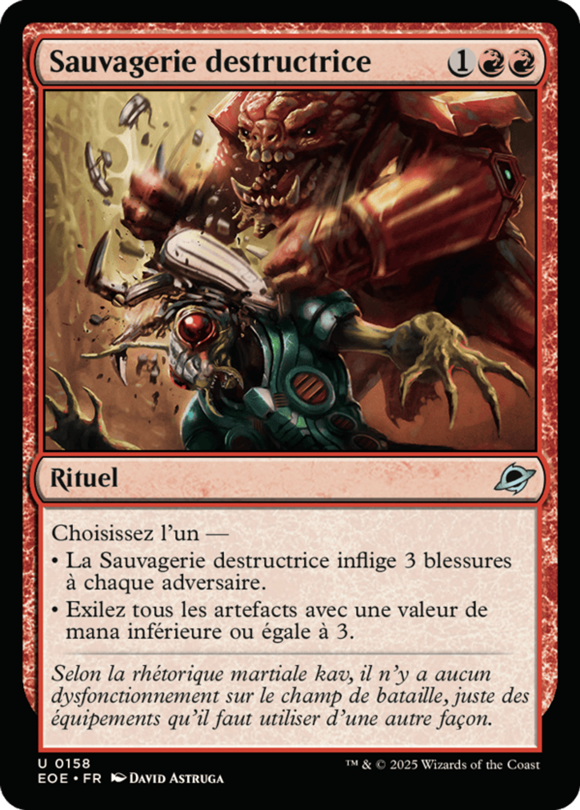 Sauvagerie destructrice — Edge of Eternities — Magic: The Gathering