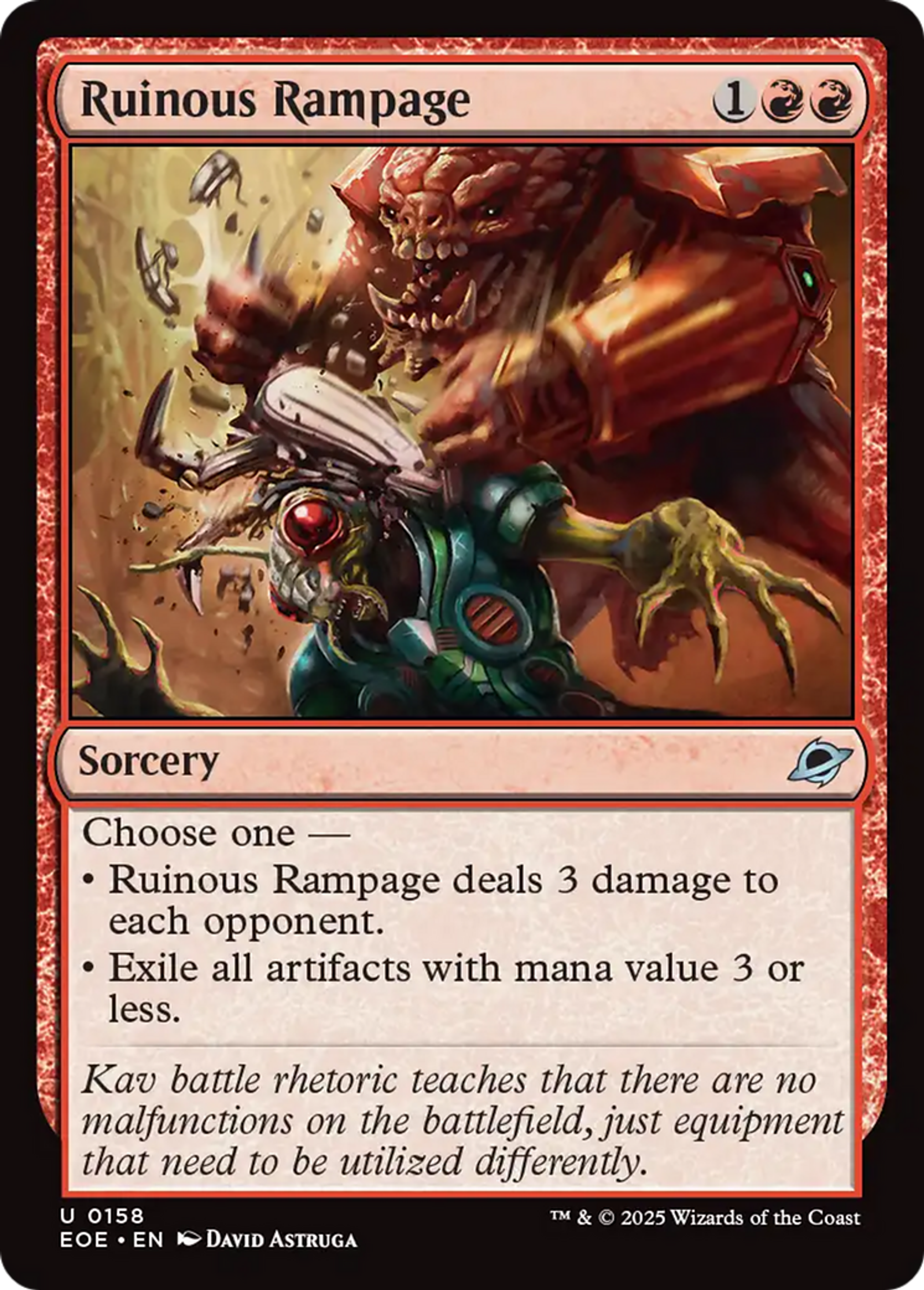 Sauvagerie destructrice — Edge of Eternities — Magic: The Gathering