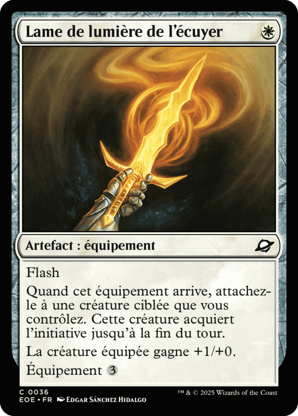 Lame de lumière de l'écuyer — Edge of Eternities — Magic: The Gathering