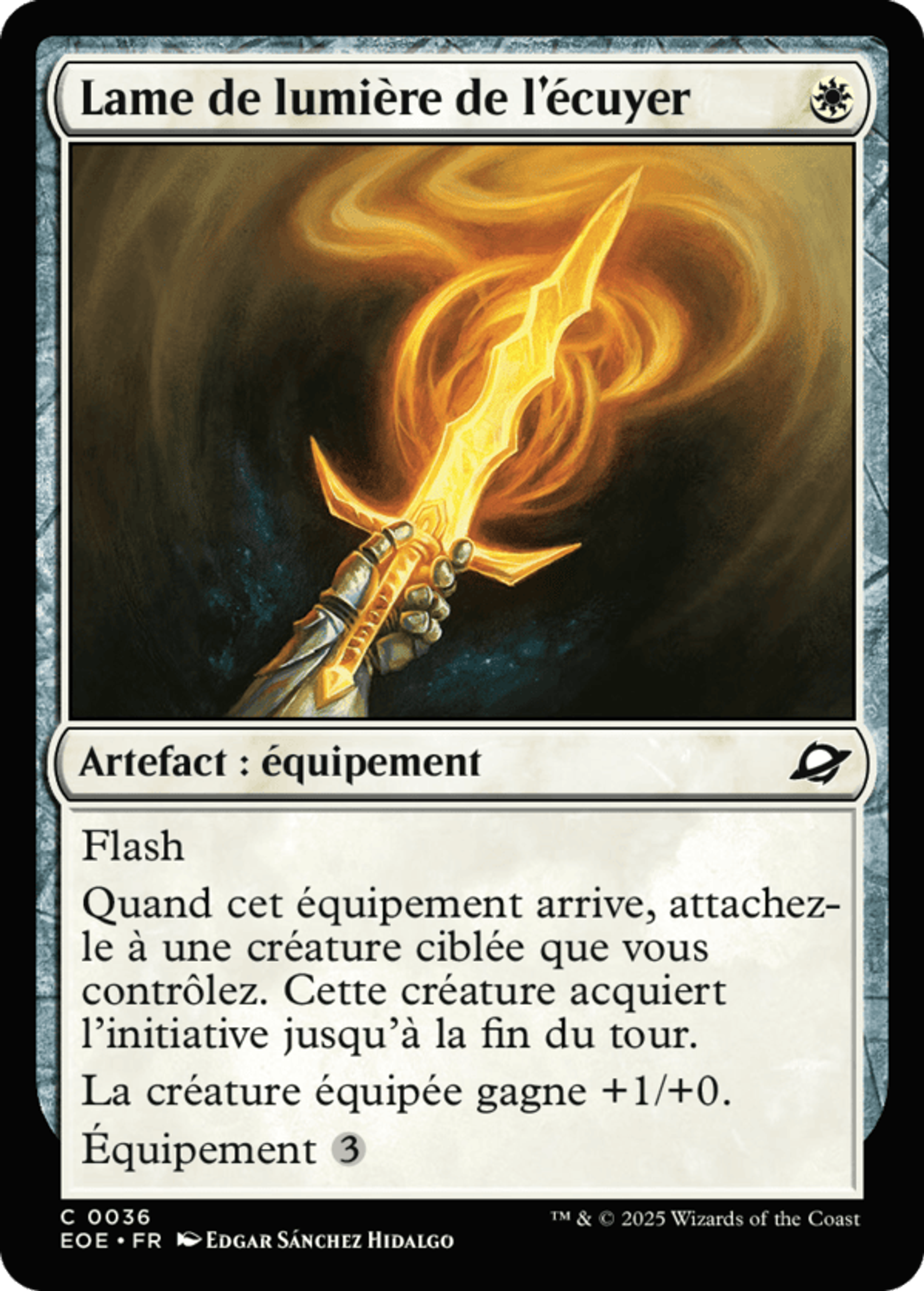 Lame de lumière de l'écuyer — Edge of Eternities — Magic: The Gathering