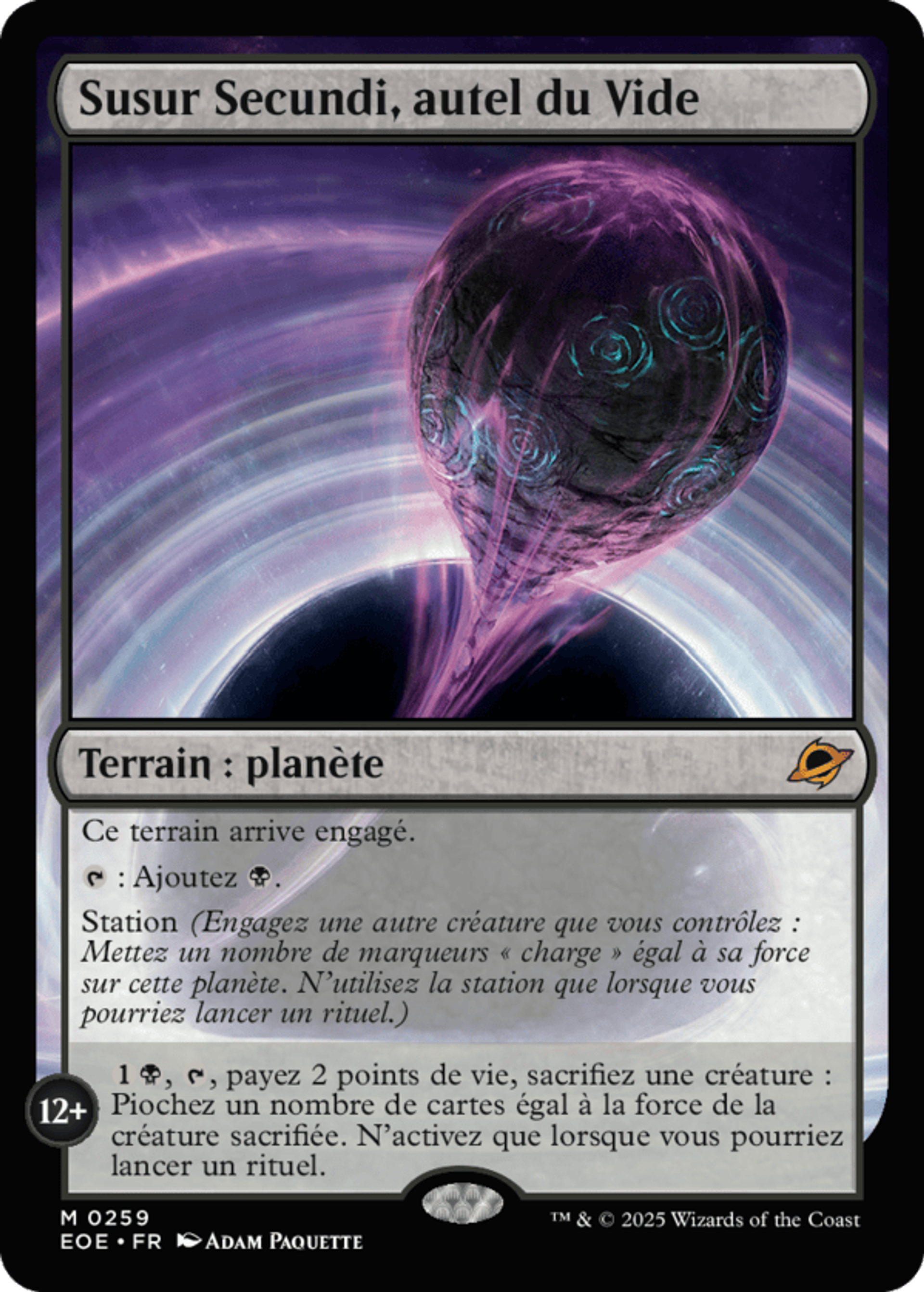 Susur Secundi, autel du Vide — Edge of Eternities — Magic: The Gathering