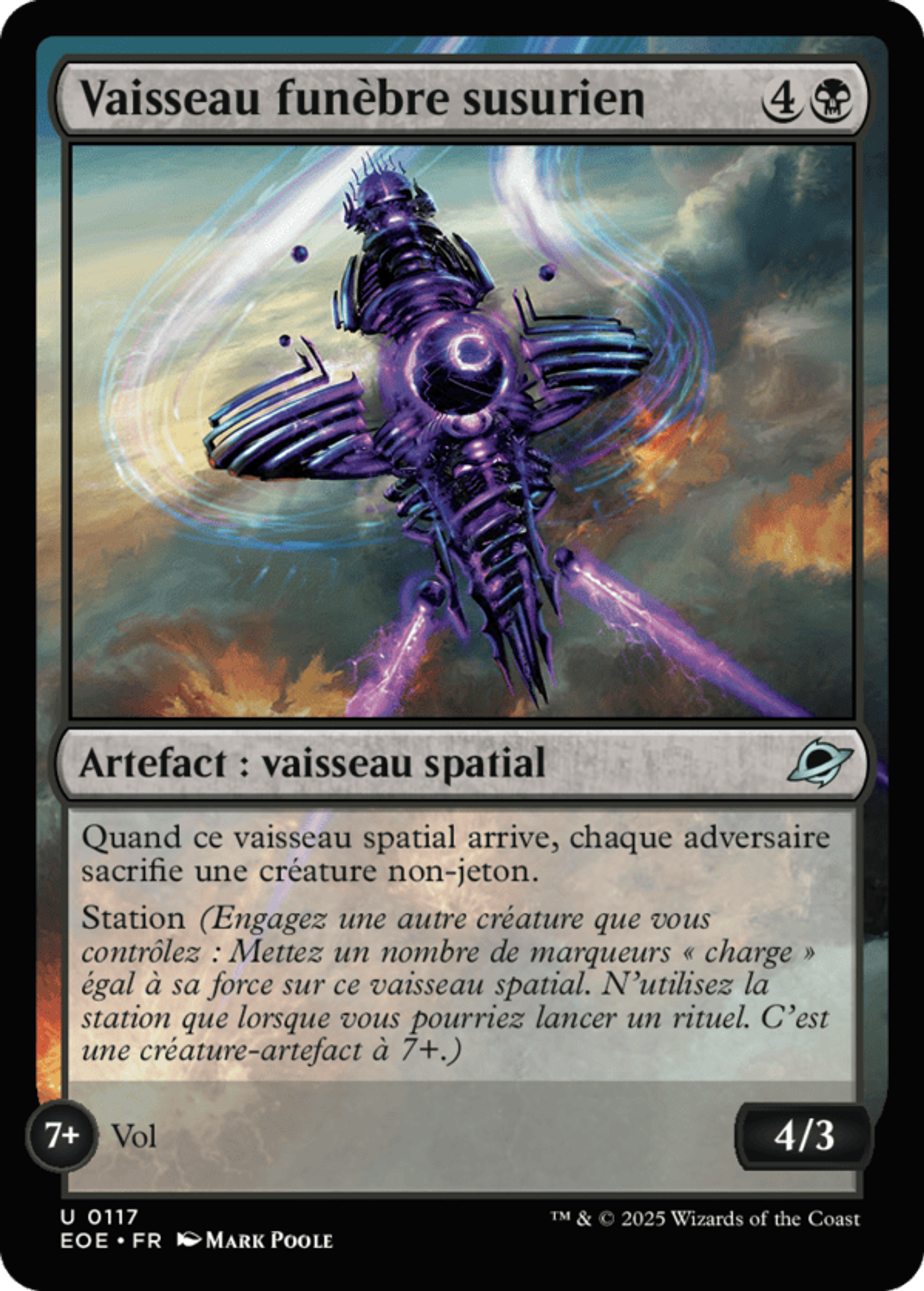 Vaisseau funèbre susurien — Edge of Eternities — Magic: The Gathering