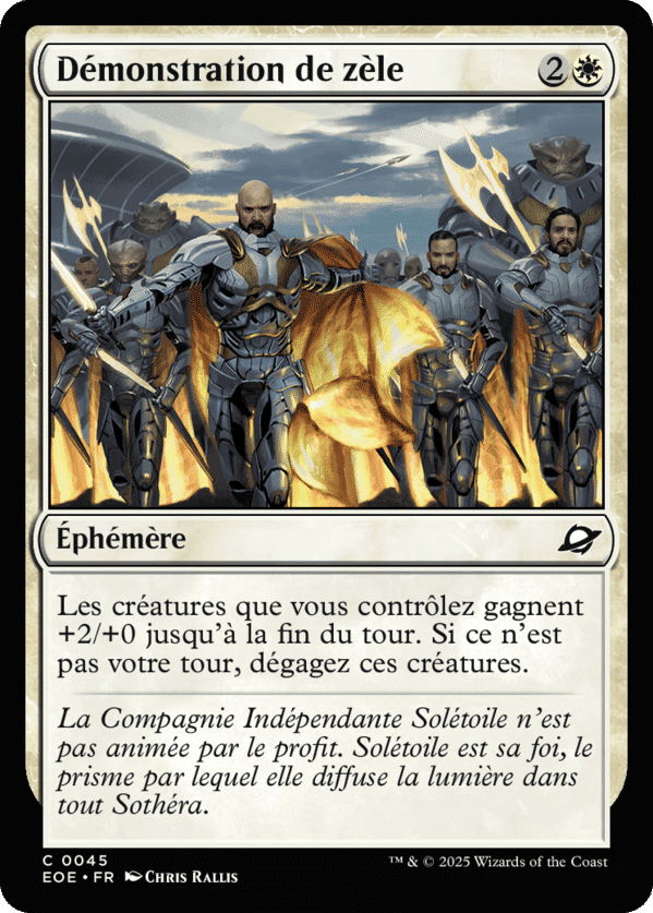 Démonstration de zèle — Edge of Eternities — Magic: The Gathering