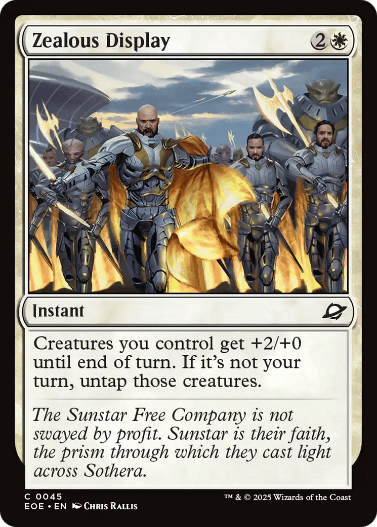 Démonstration de zèle — Edge of Eternities — Magic: The Gathering