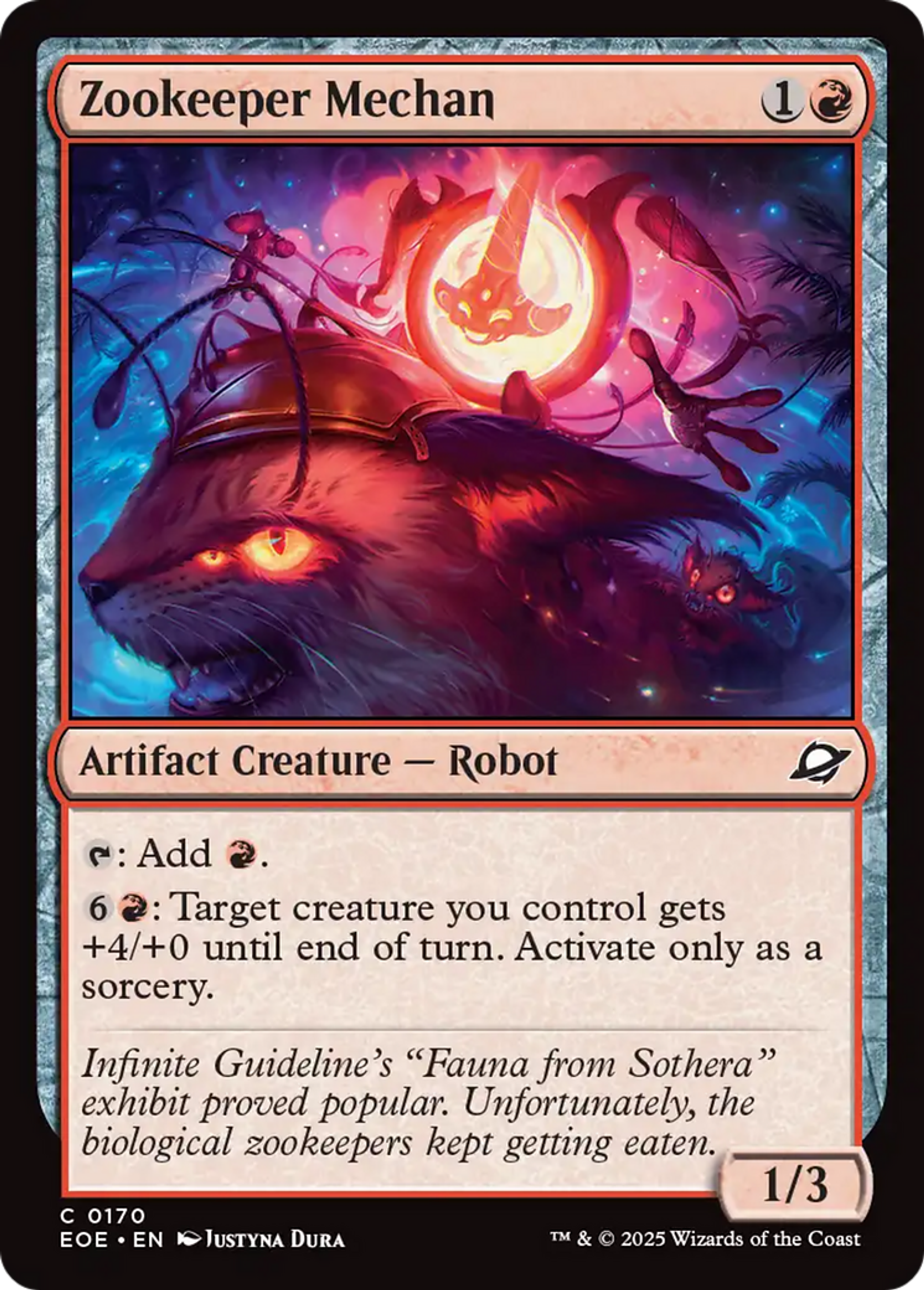 Gardien de zoo mécan — Edge of Eternities — Magic: The Gathering