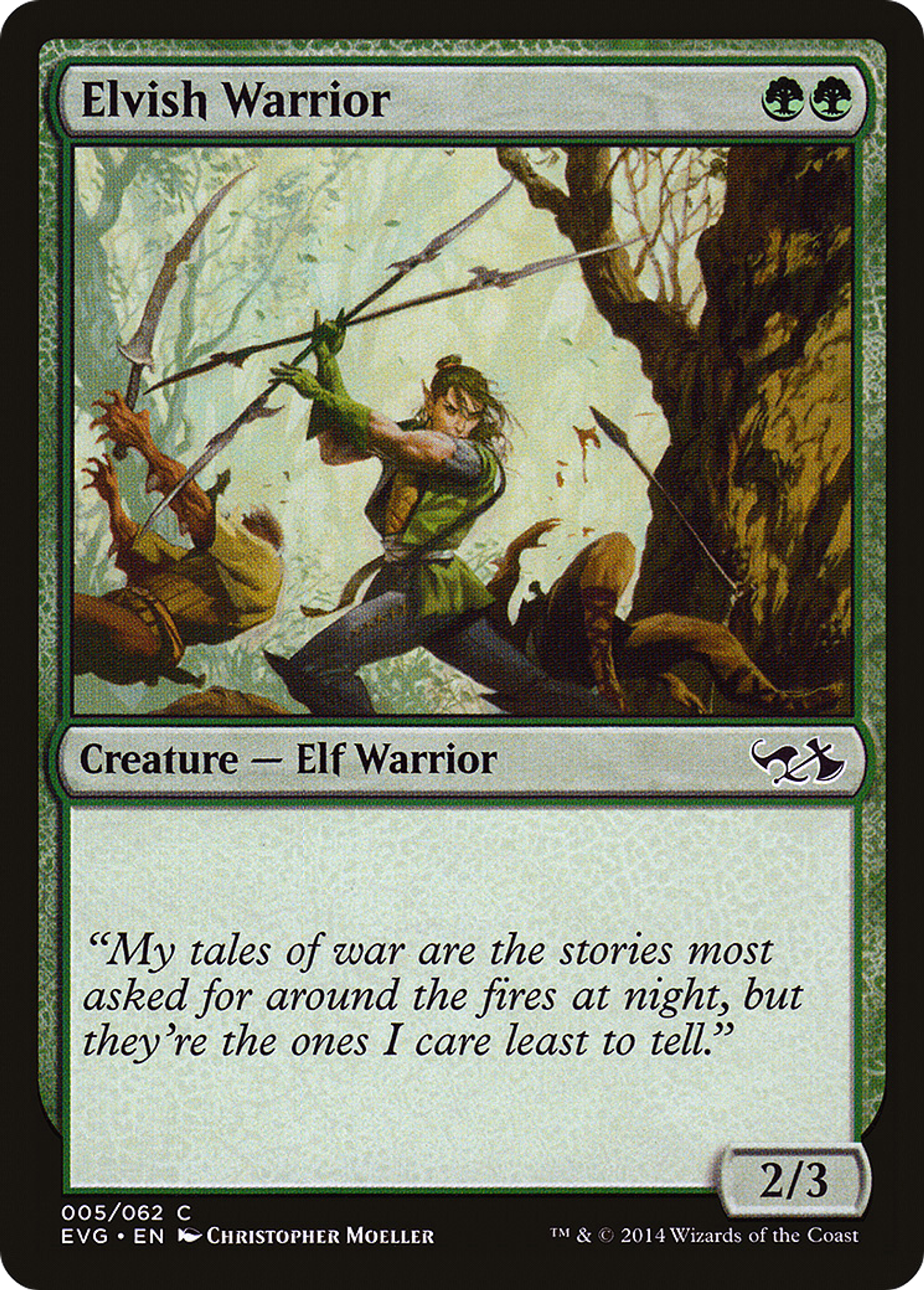Elvish Warrior — Duel Decks Anthology: Elves vs. Goblins — Magic: The Gathering