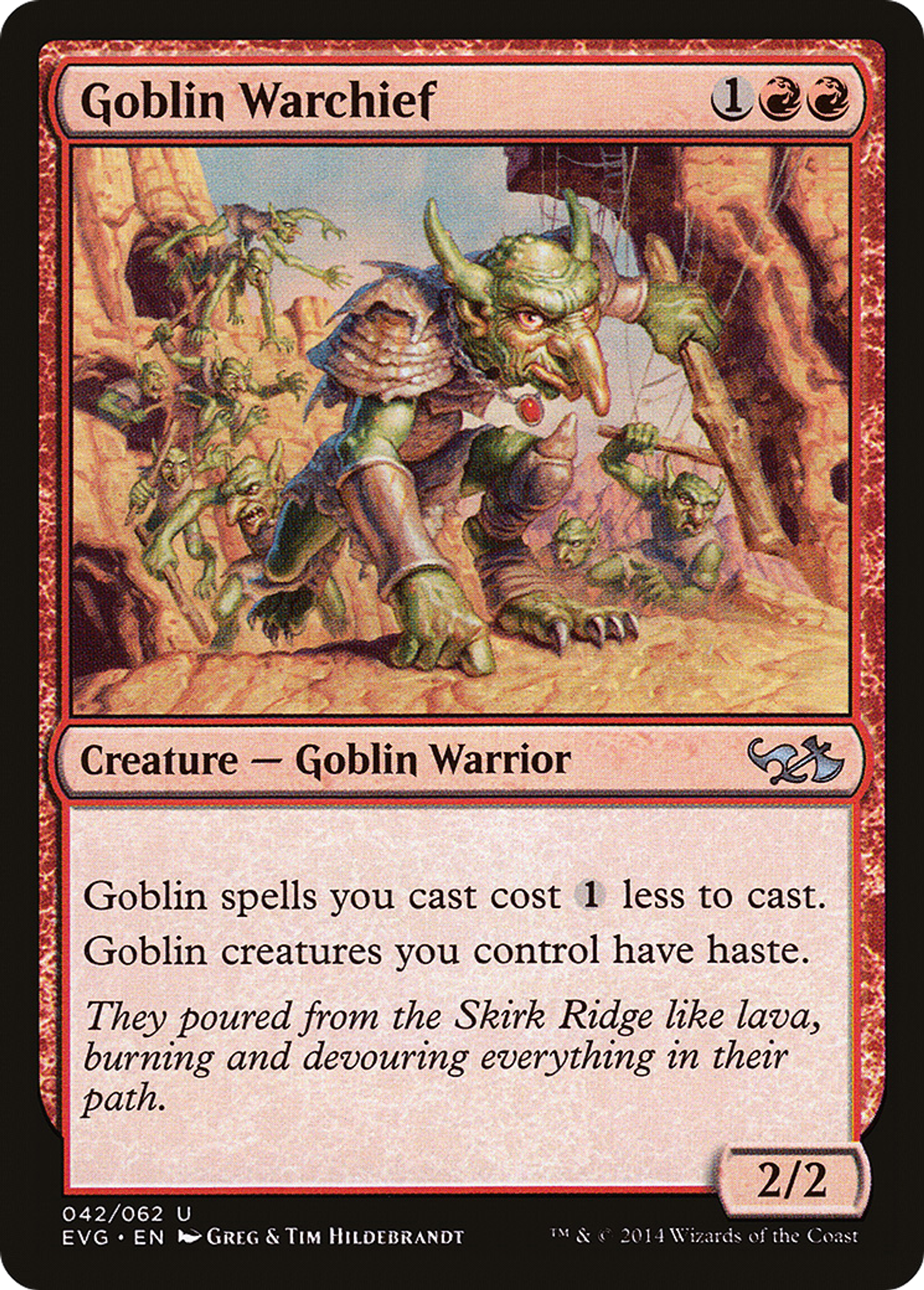 Goblin Warchief — Duel Decks Anthology: Elves vs. Goblins — Magic: The Gathering
