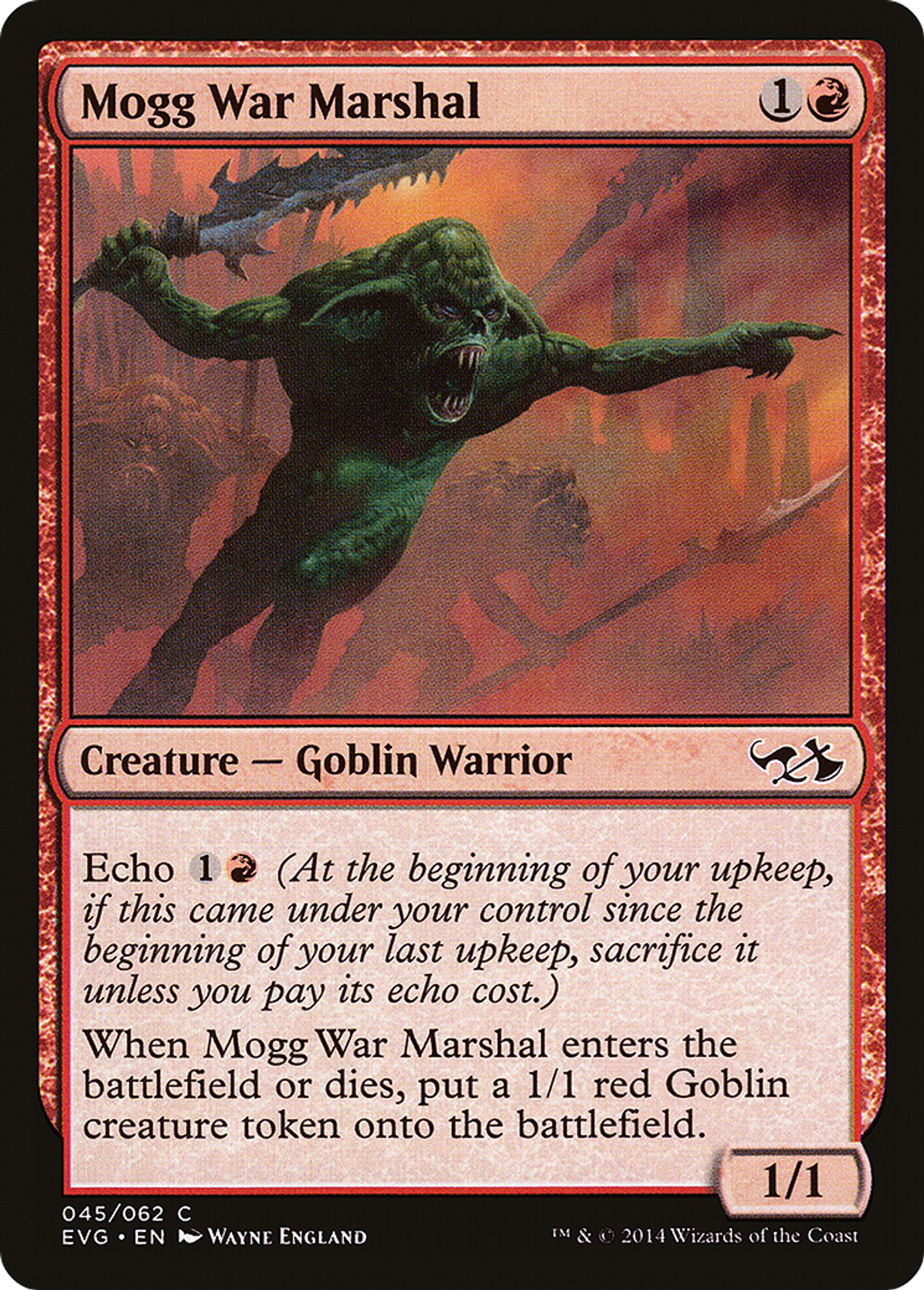 Mogg War Marshal — Duel Decks Anthology: Elves vs. Goblins — Magic: The Gathering