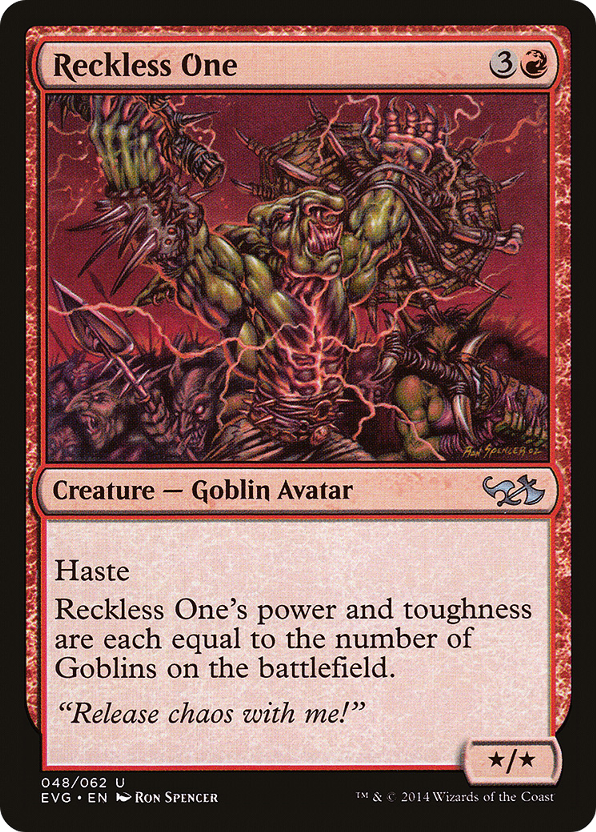 Reckless One — Duel Decks Anthology: Elves vs. Goblins — Magic: The Gathering