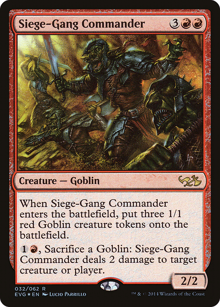 Siege-Gang Commander — Duel Decks Anthology: Elves vs. Goblins — Magic: The Gathering