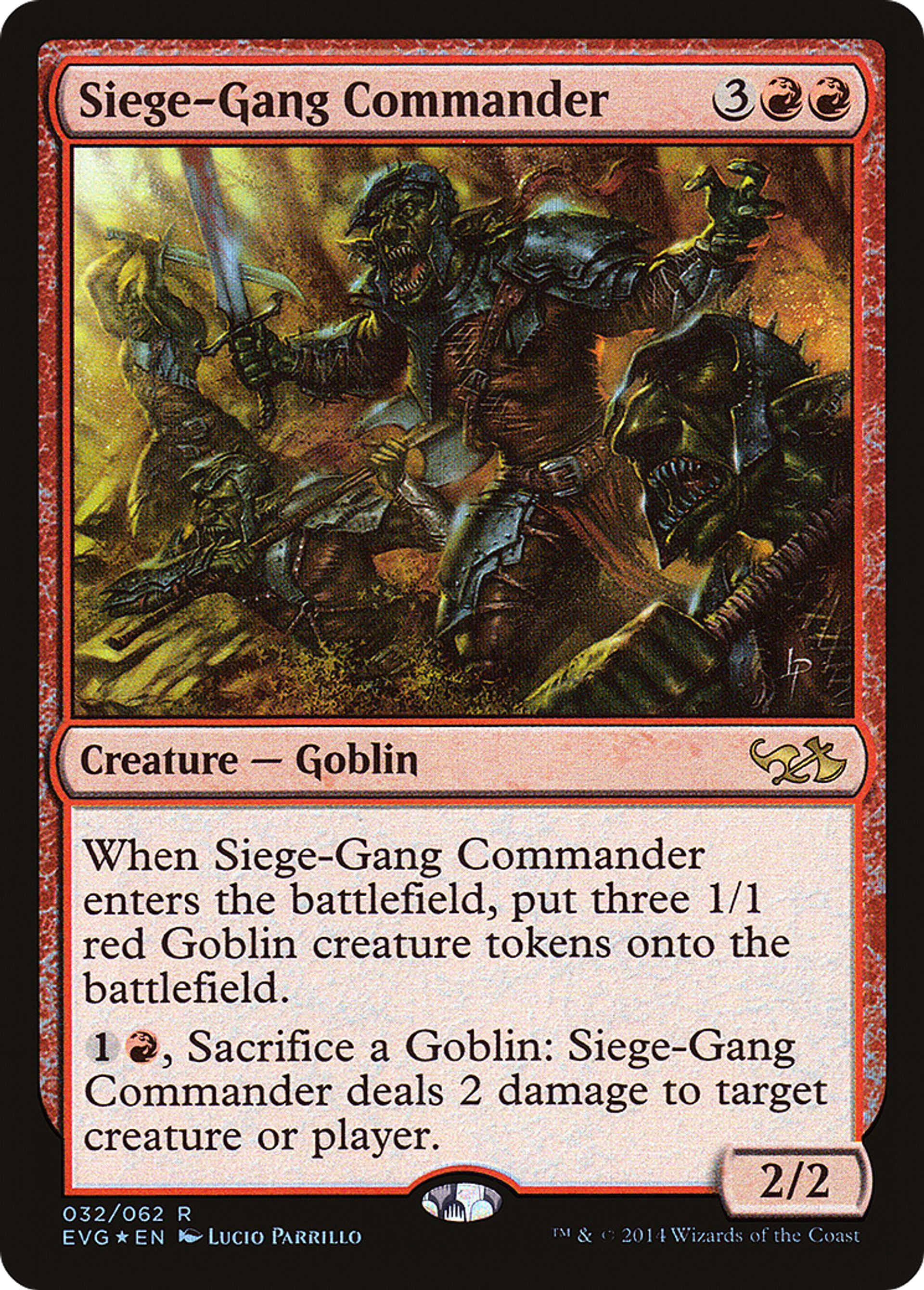 Siege-Gang Commander — Duel Decks Anthology: Elves vs. Goblins — Magic: The Gathering