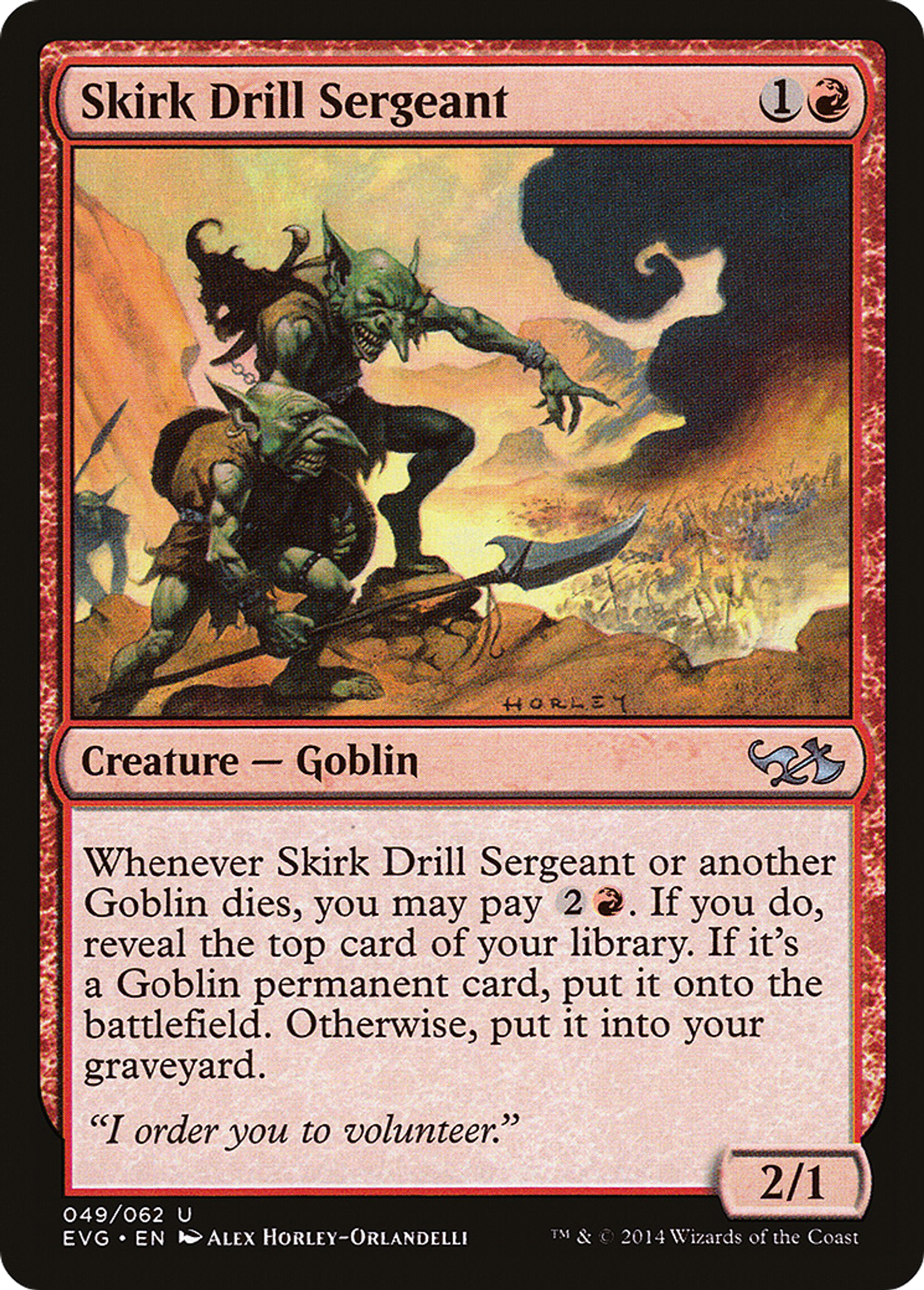 Skirk Drill Sergeant — Duel Decks Anthology: Elves vs. Goblins — Magic: The Gathering