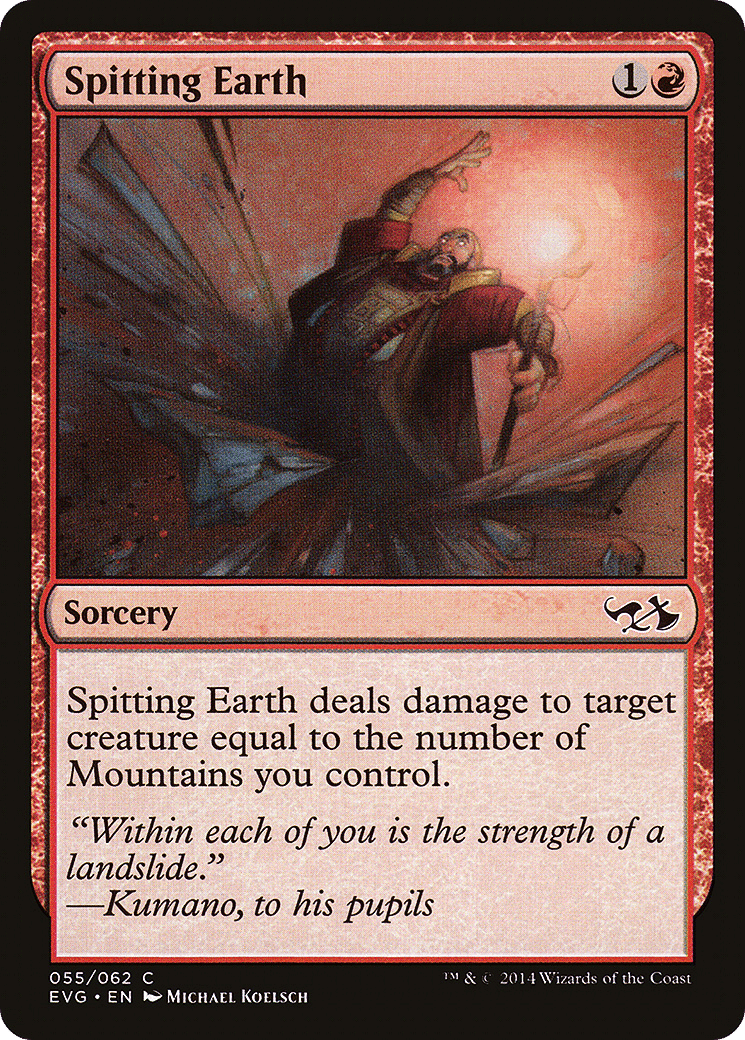 Spitting Earth — Duel Decks Anthology: Elves vs. Goblins — Magic: The Gathering
