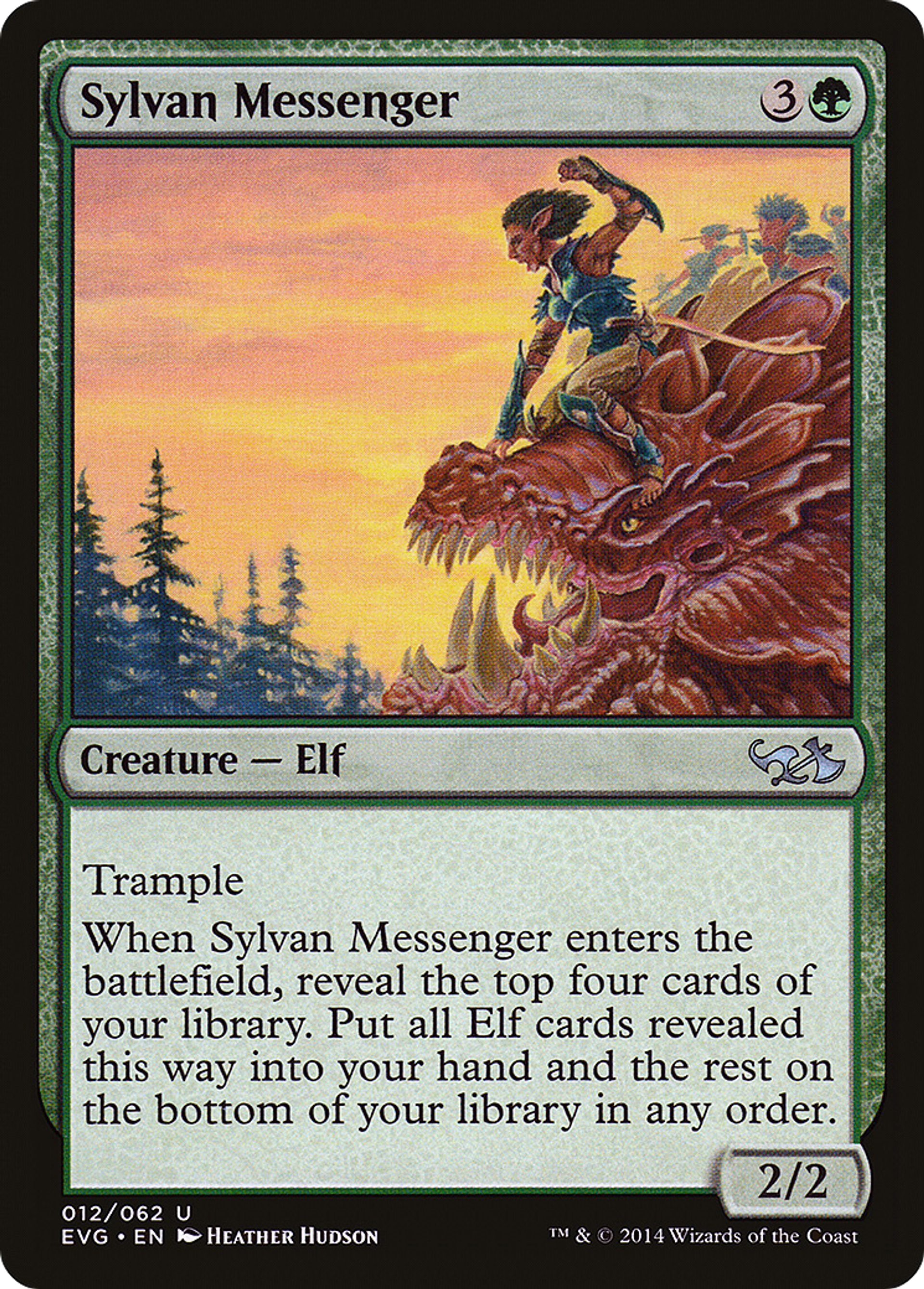Sylvan Messenger — Duel Decks Anthology: Elves vs. Goblins — Magic: The Gathering