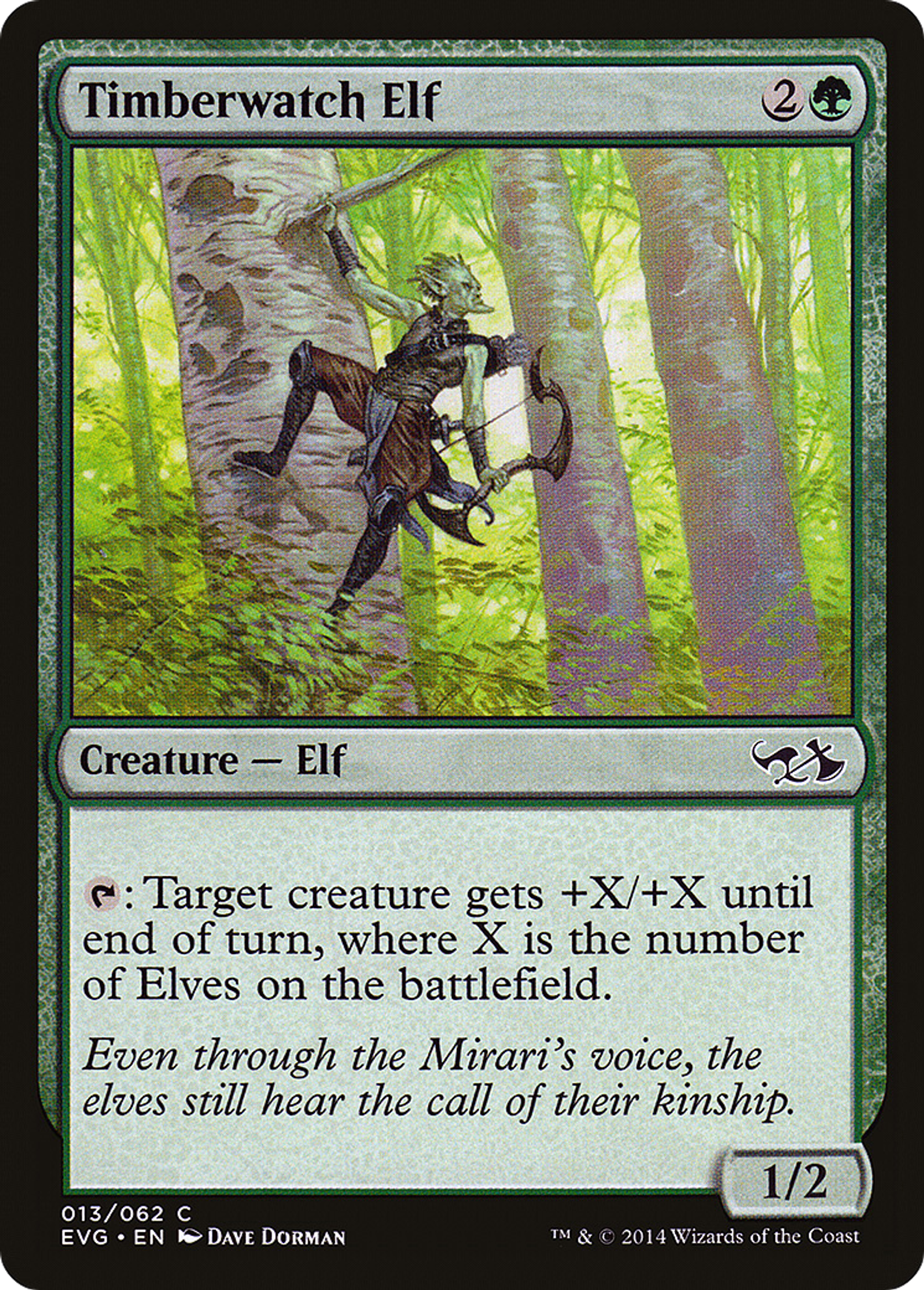 Timberwatch Elf — Duel Decks Anthology: Elves vs. Goblins — Magic: The Gathering