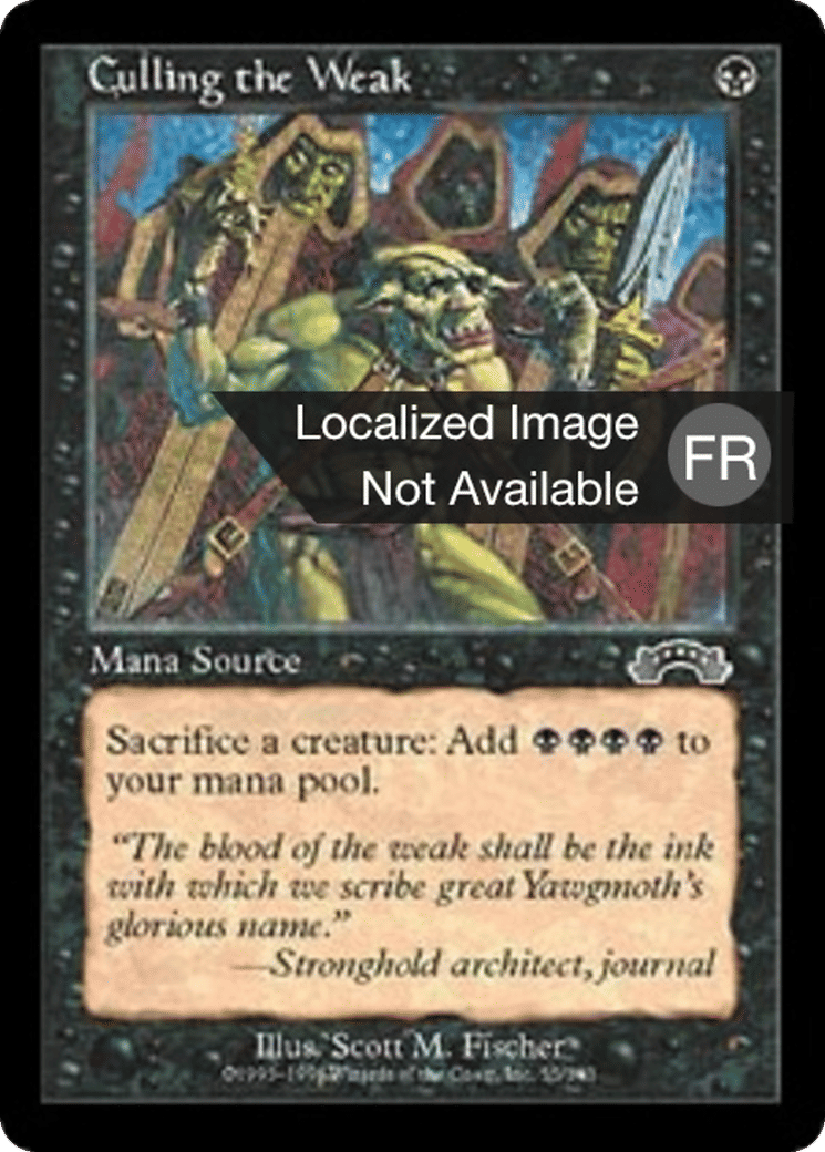 Sacrifice des faibles — Exodus — Magic: The Gathering