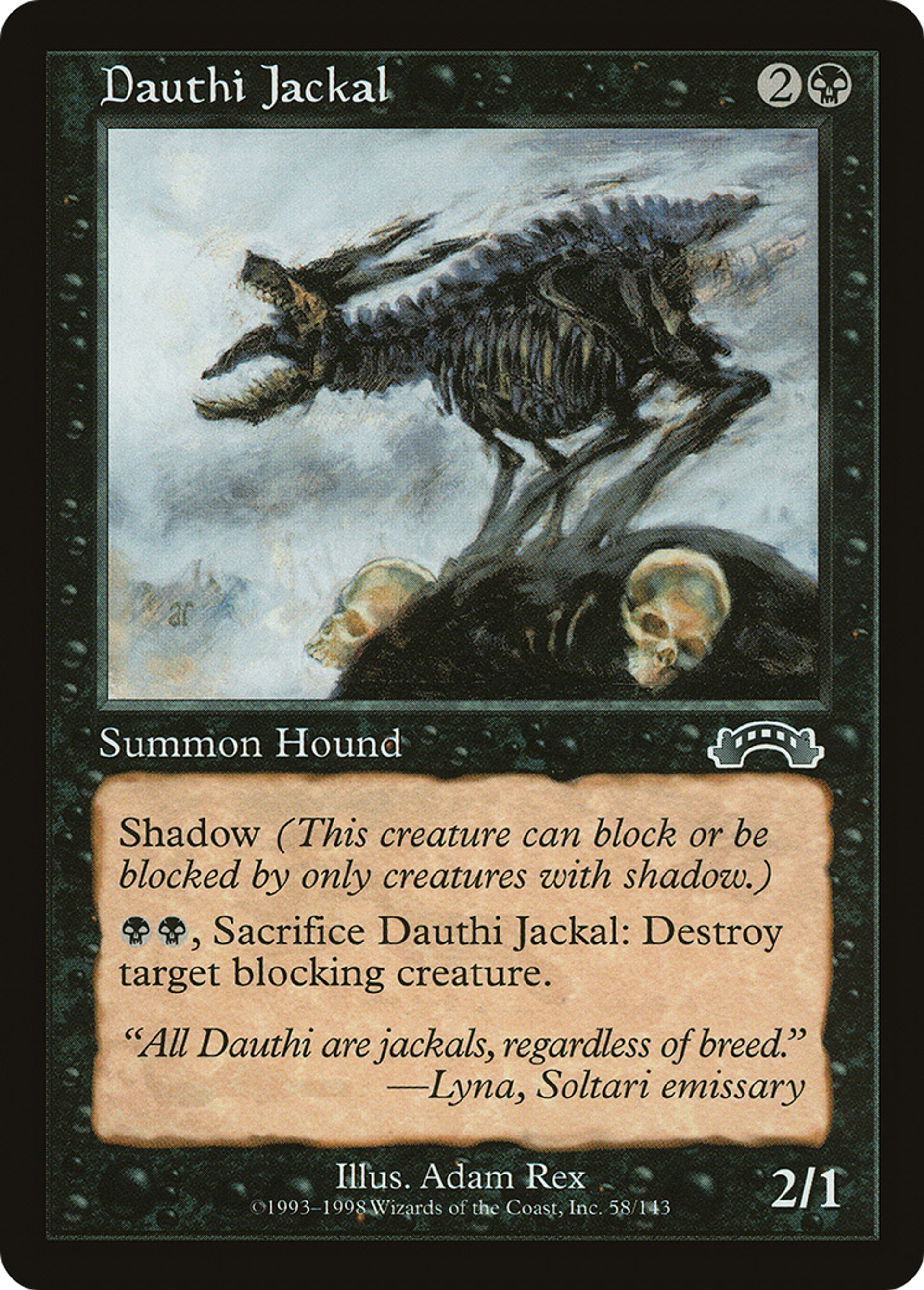 Dauthi Jackal — Exodus — Magic: The Gathering