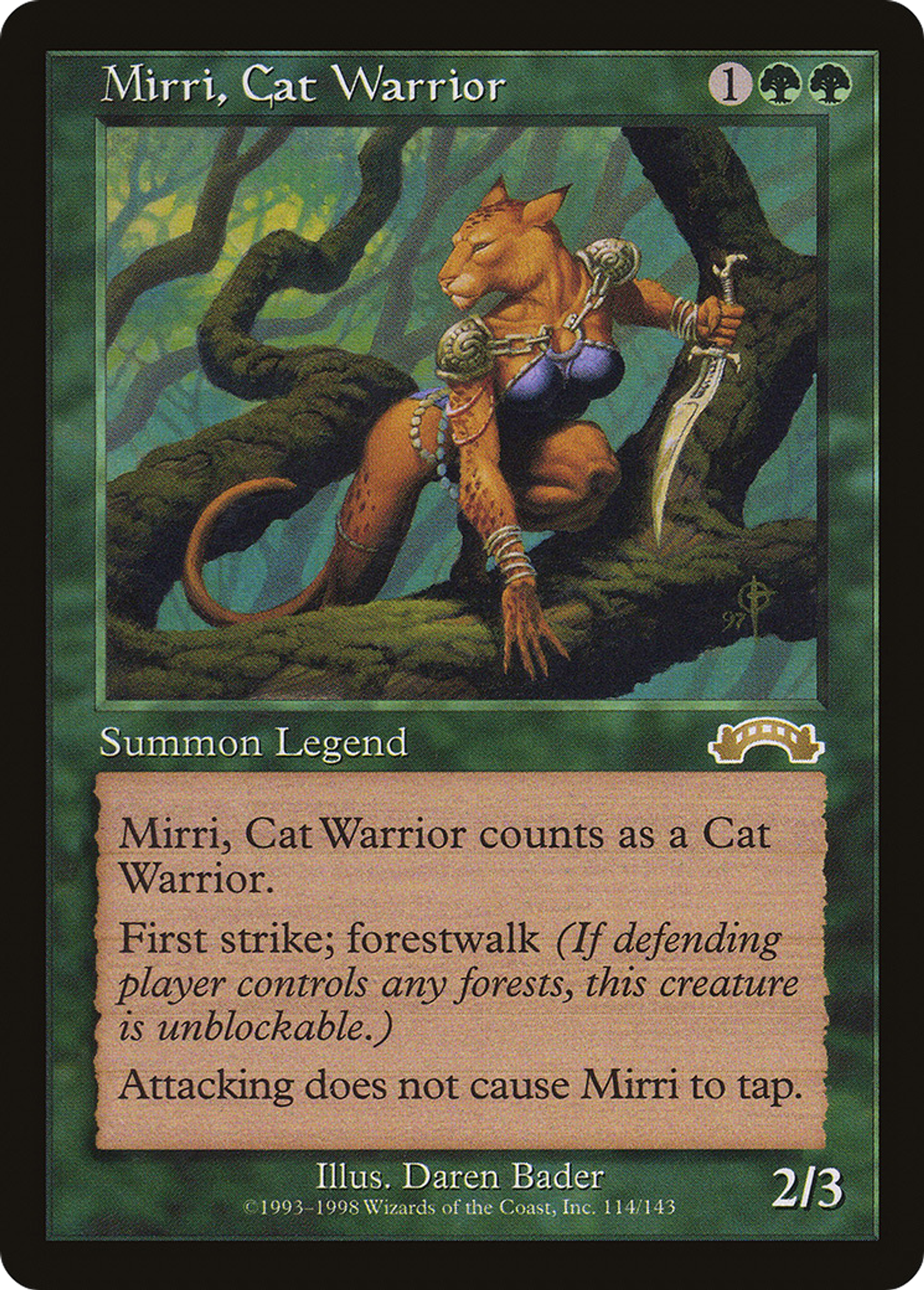 Mirri, Cat Warrior — Exodus — Magic: The Gathering
