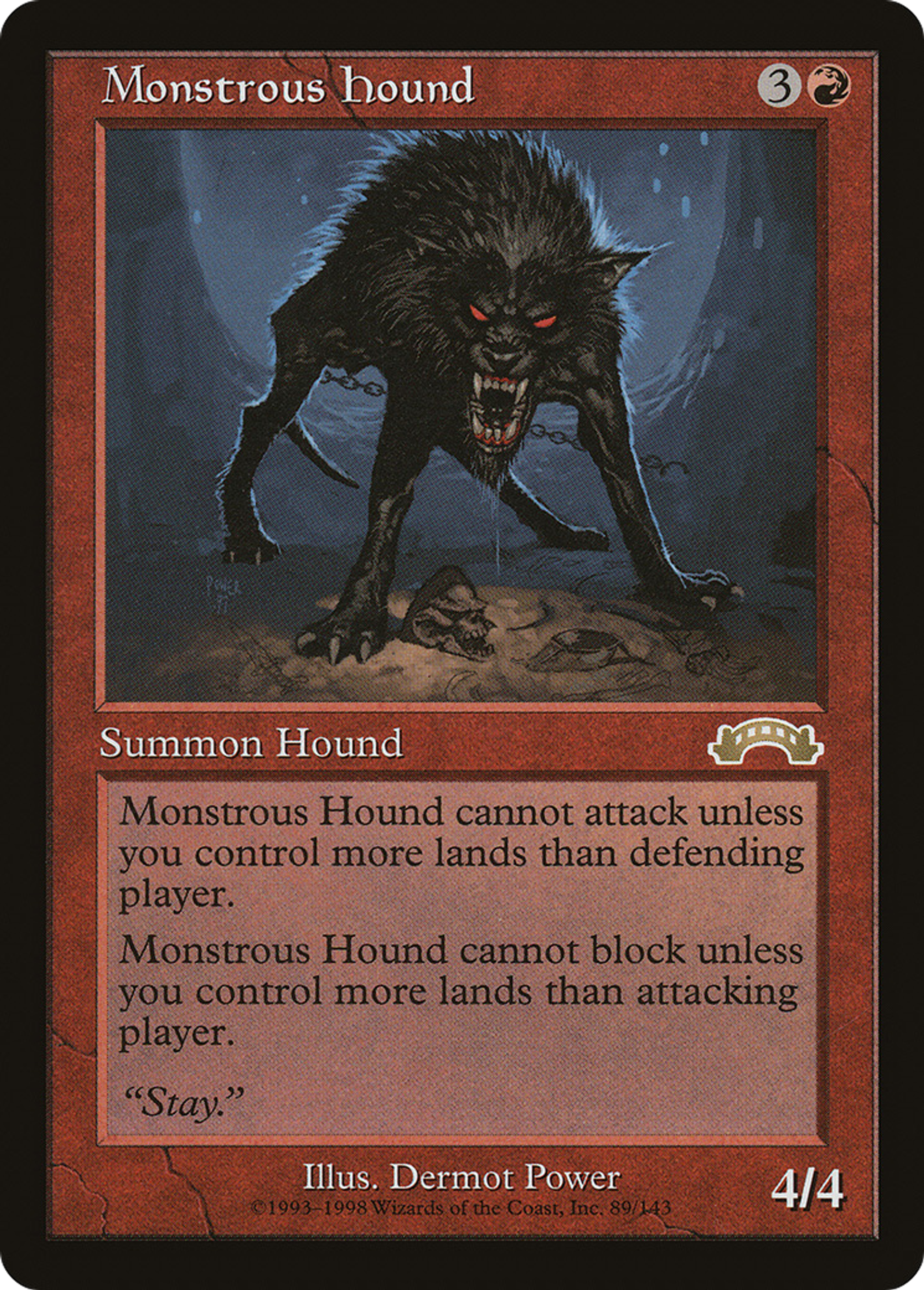 Monstrous Hound — Exodus — Magic: The Gathering