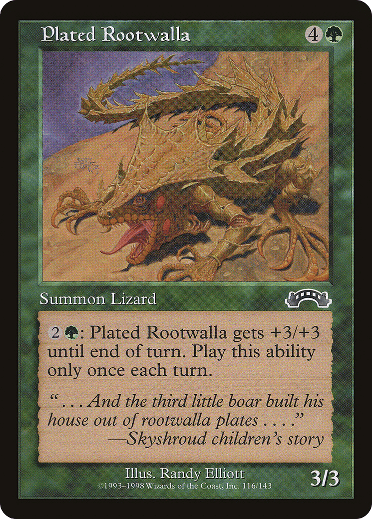 Plated Rootwalla — Exodus — Magic: The Gathering