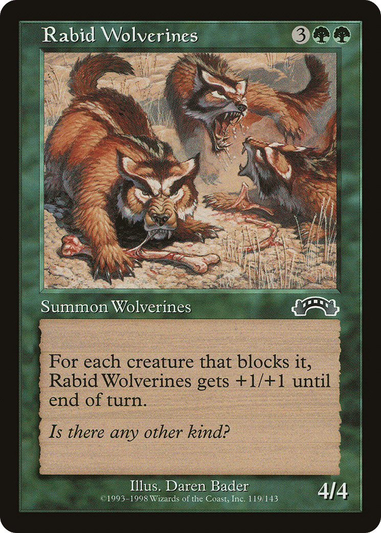 Rabid Wolverines — Exodus — Magic: The Gathering