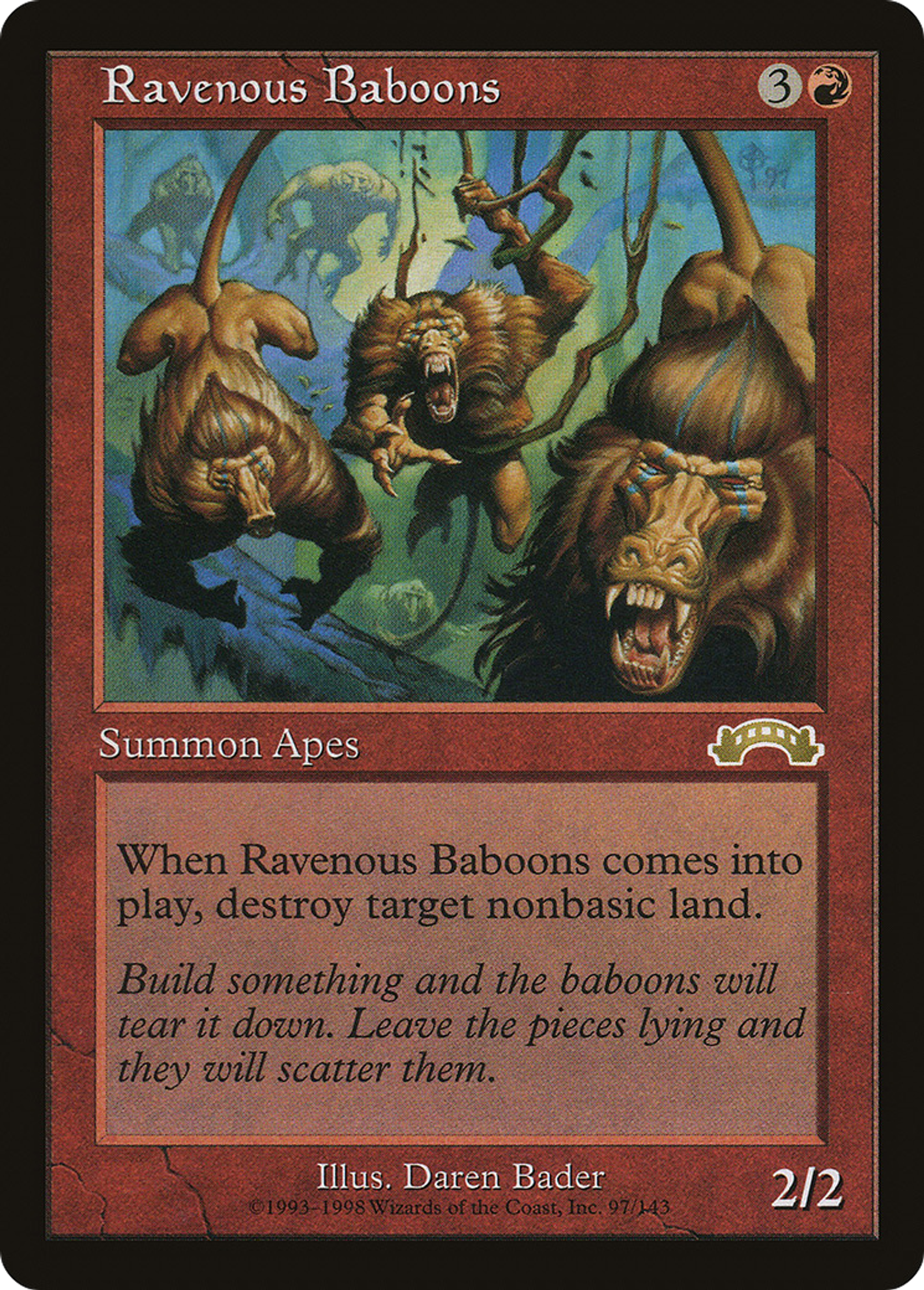 Ravenous Baboons — Exodus — Magic: The Gathering