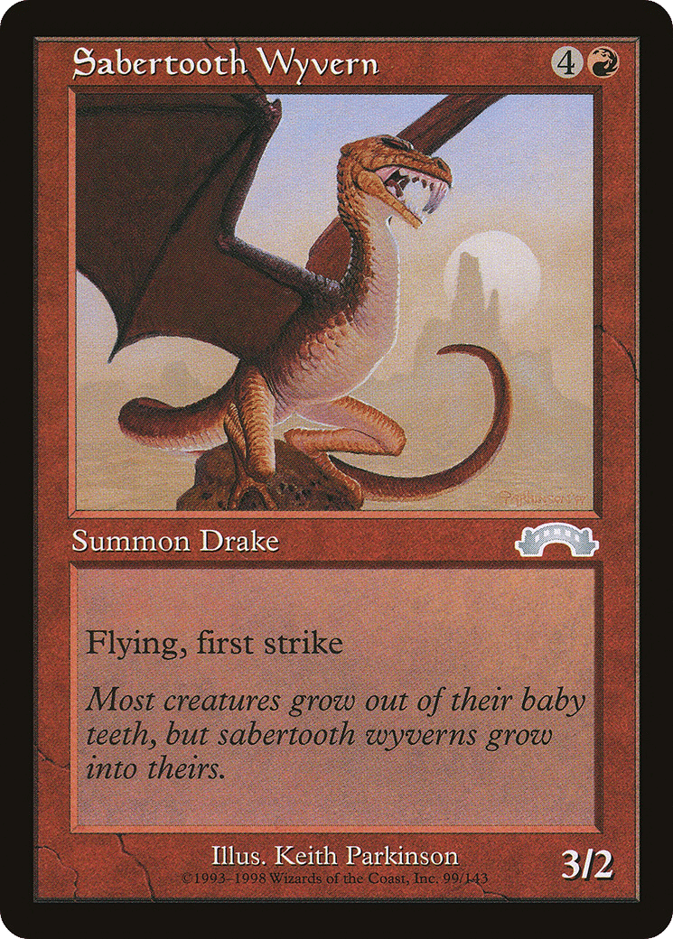 Sabertooth Wyvern — Exodus — Magic: The Gathering