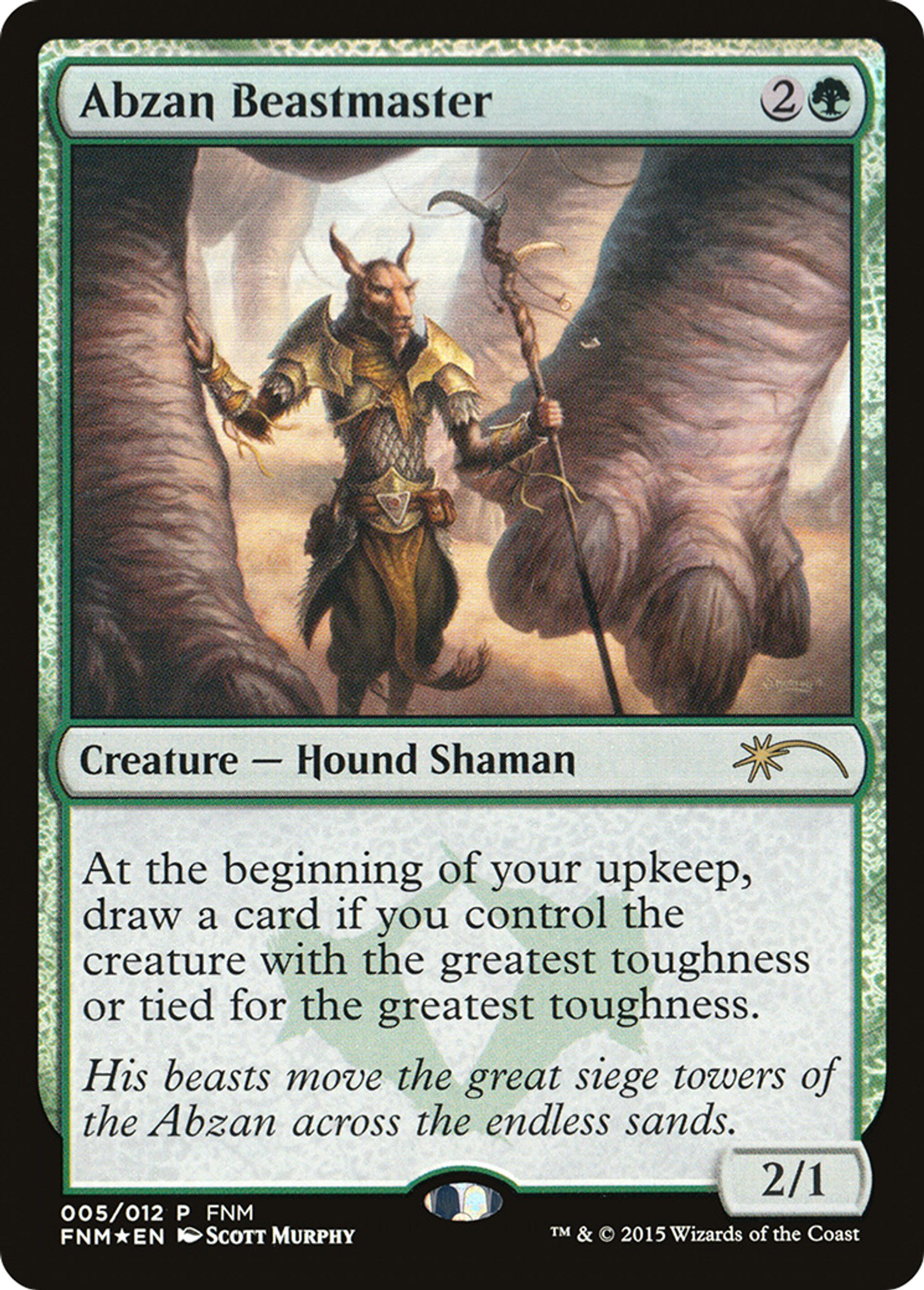 Abzan Beastmaster — Friday Night Magic 2015 — Magic: The Gathering