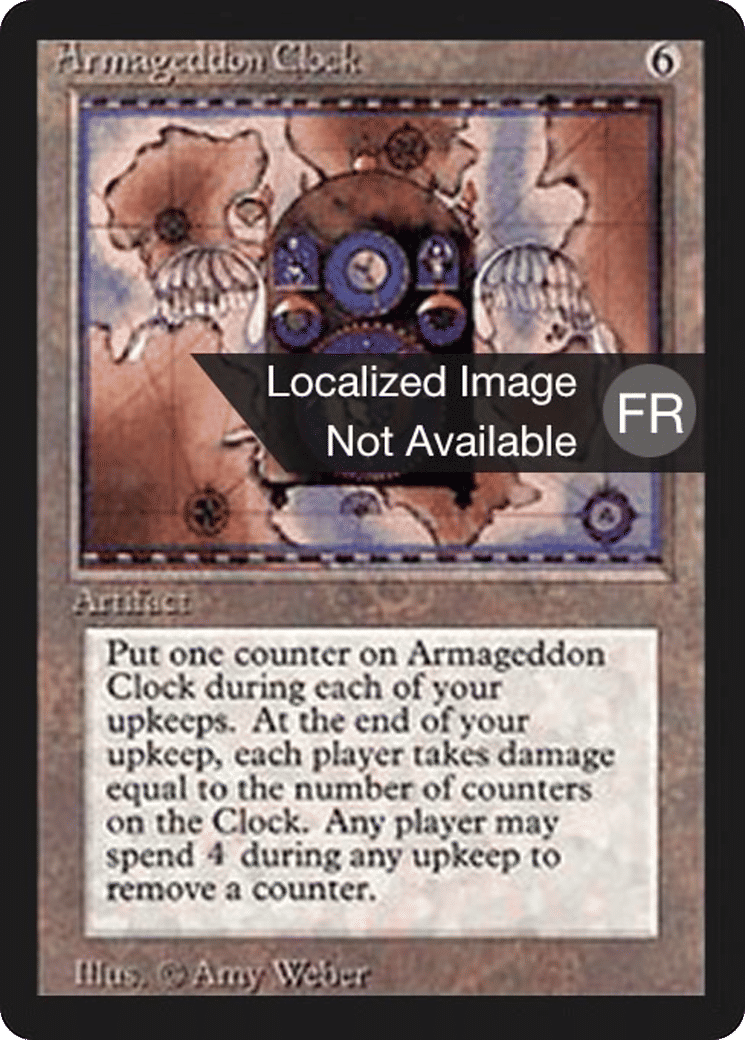 Armageddon Clock — Foreign Black Border — Magic: The Gathering