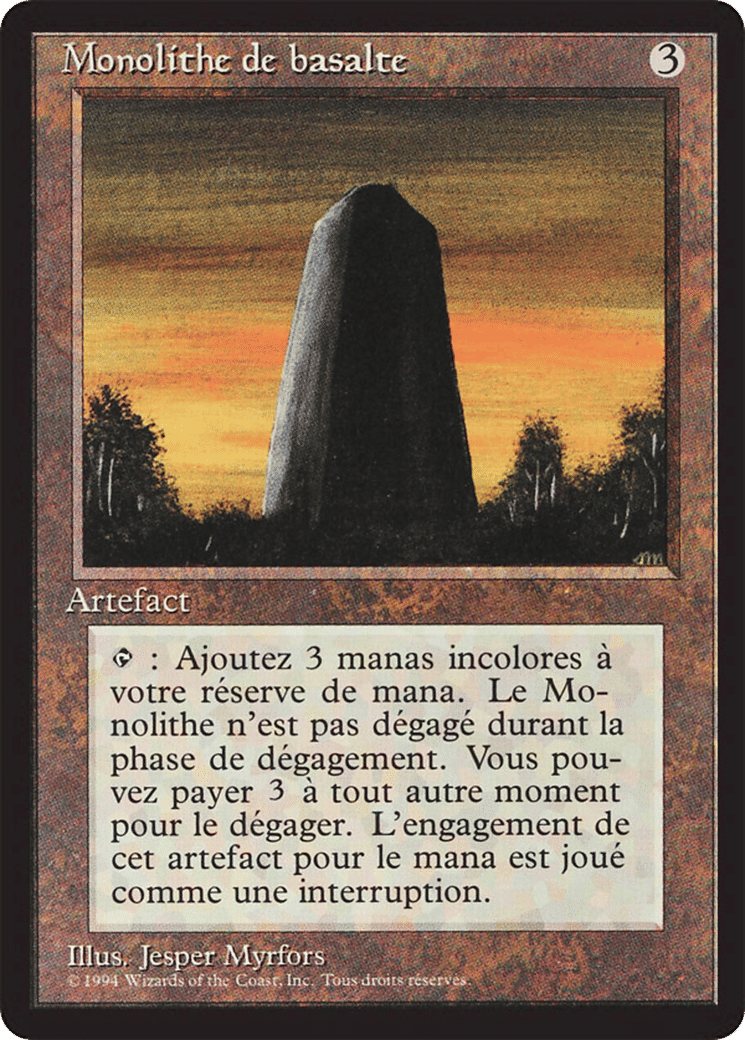 Monolithe de basalte — Foreign Black Border — Magic: The Gathering