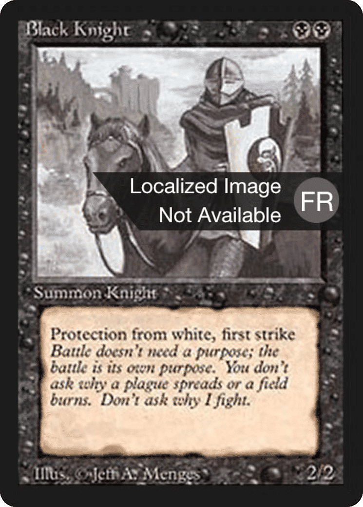 Chevalier noir — Foreign Black Border — Magic: The Gathering