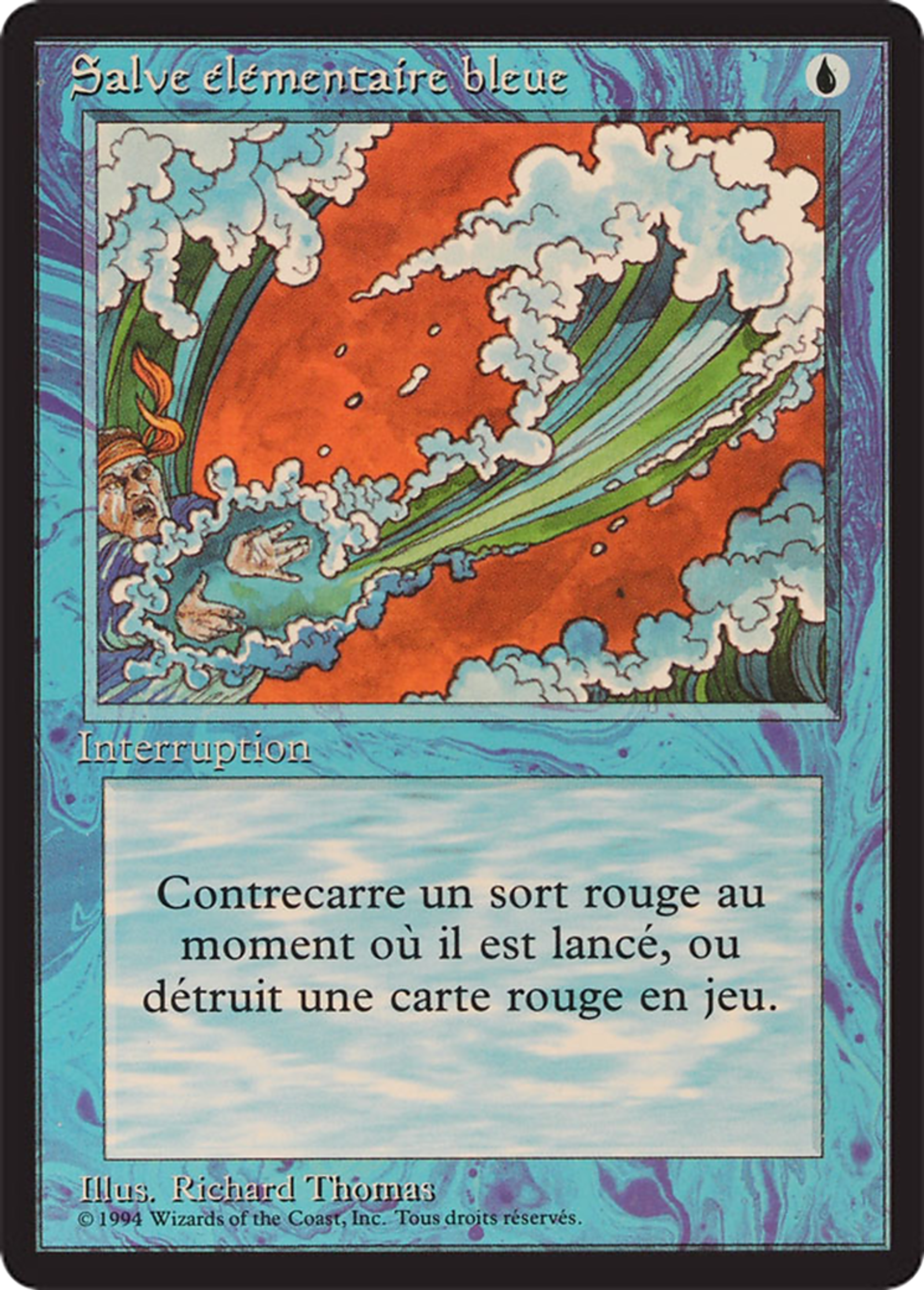 Blue Elemental Blast — Foreign Black Border — Magic: The Gathering
