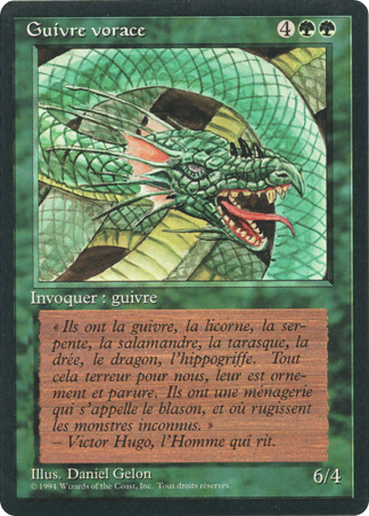 Craw Wurm — Foreign Black Border — Magic: The Gathering