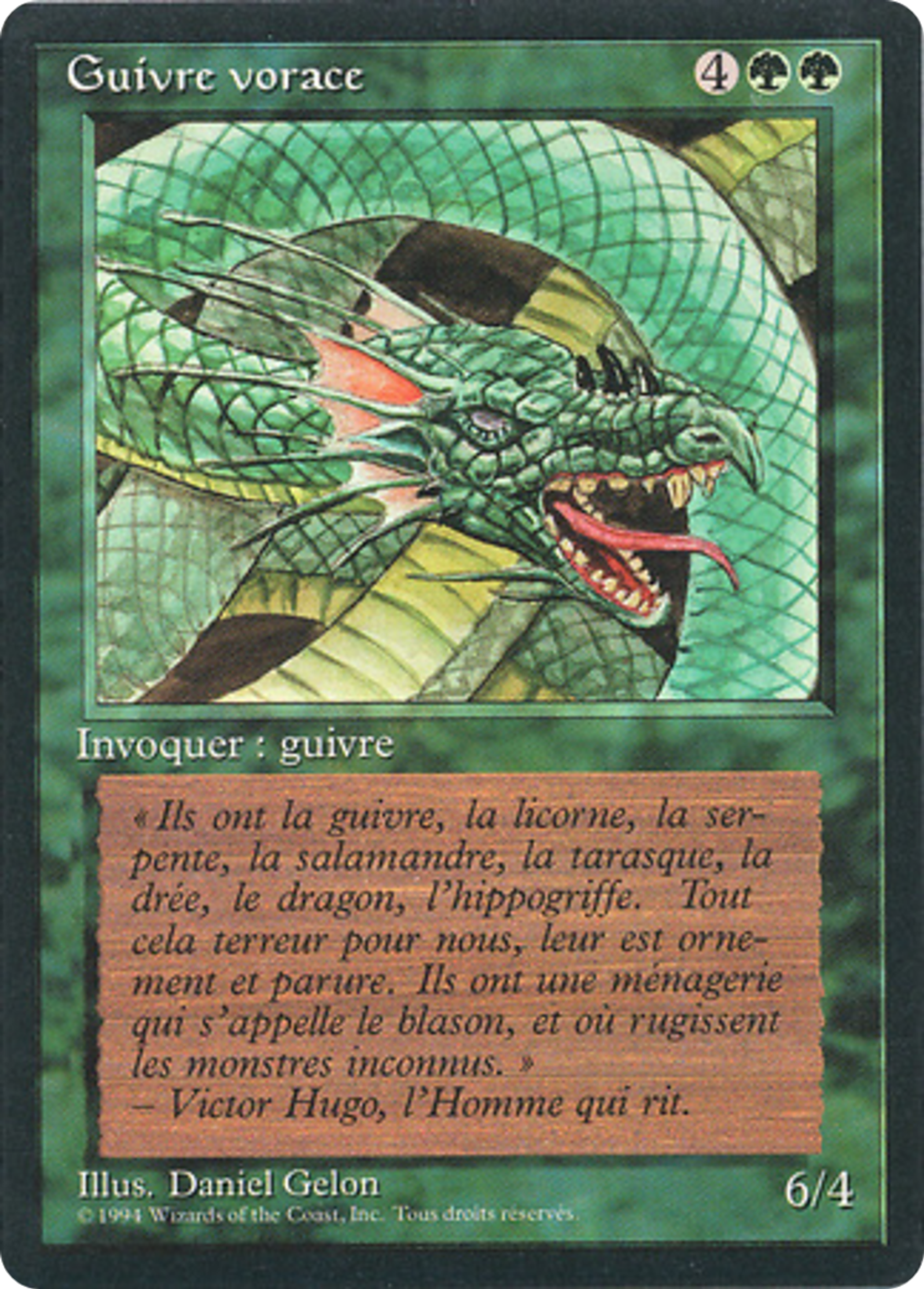 Craw Wurm — Foreign Black Border — Magic: The Gathering