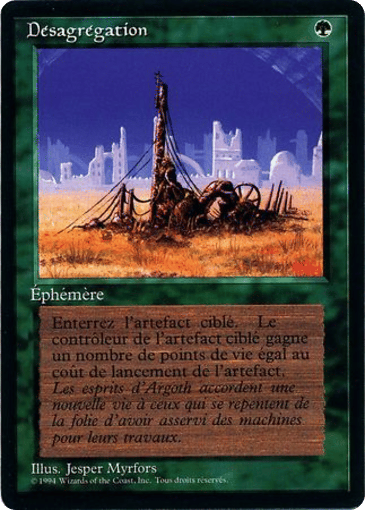 Désagrégation — Foreign Black Border — Magic: The Gathering