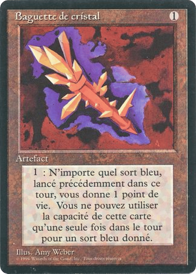 Crystal Rod — Foreign Black Border — Magic: The Gathering
