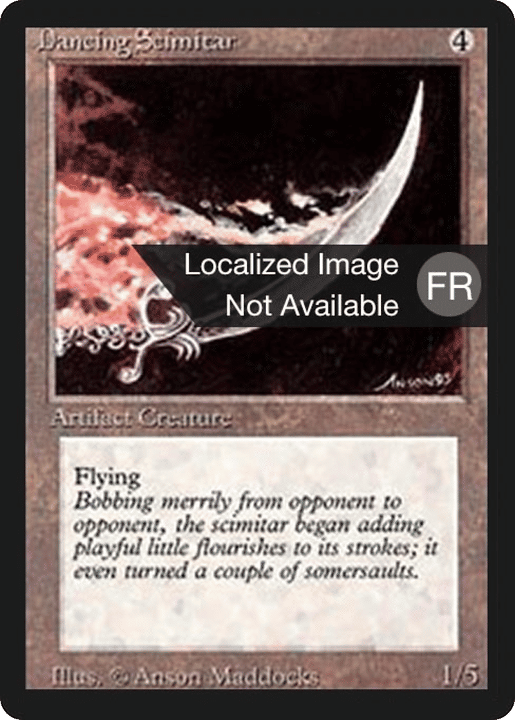 Dancing Scimitar — Foreign Black Border — Magic: The Gathering