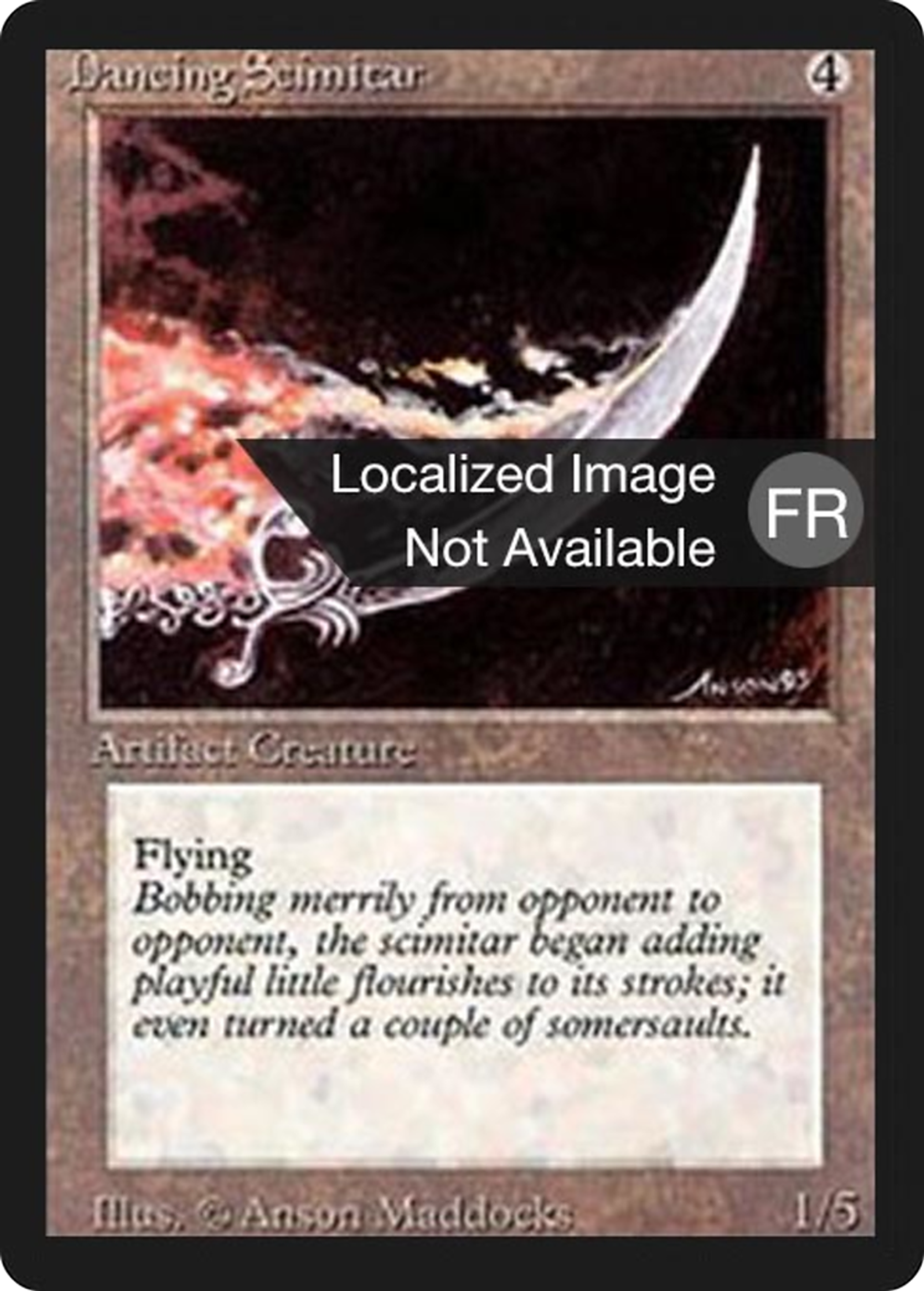 Cimeterre dansant — Foreign Black Border — Magic: The Gathering
