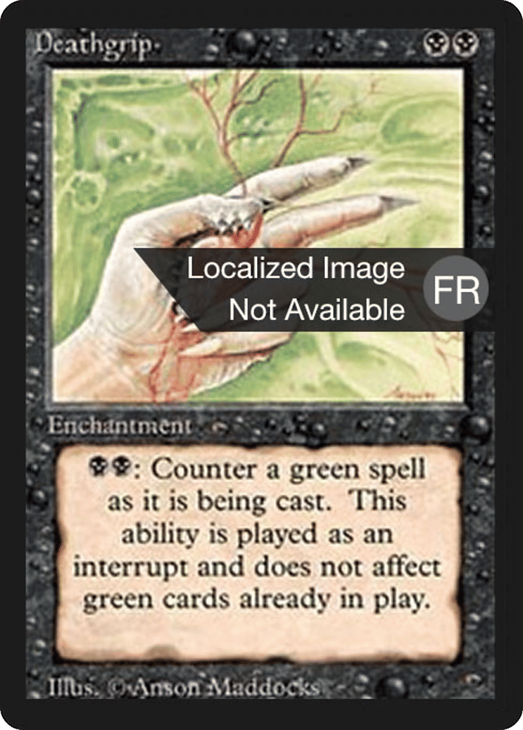 Deathgrip — Foreign Black Border — Magic: The Gathering