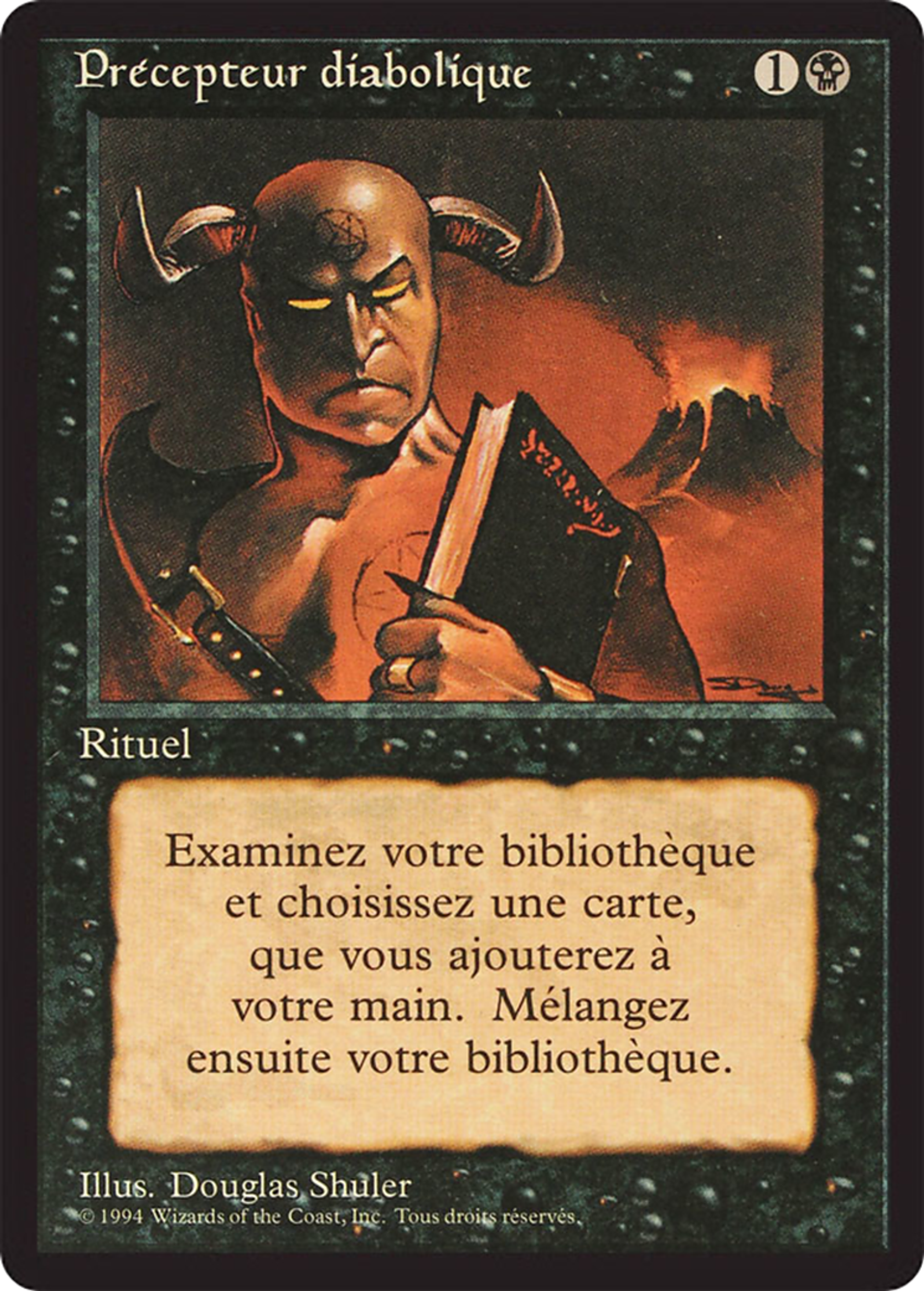 Demonic Tutor — Foreign Black Border — Magic: The Gathering