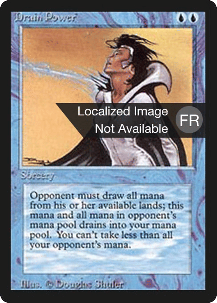 Drain Power — Foreign Black Border — Magic: The Gathering