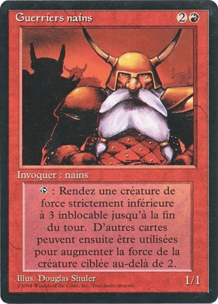 Dwarven Warriors — Foreign Black Border — Magic: The Gathering