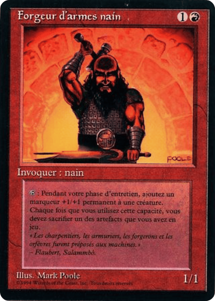 Forgeur d'armes nain — Foreign Black Border — Magic: The Gathering