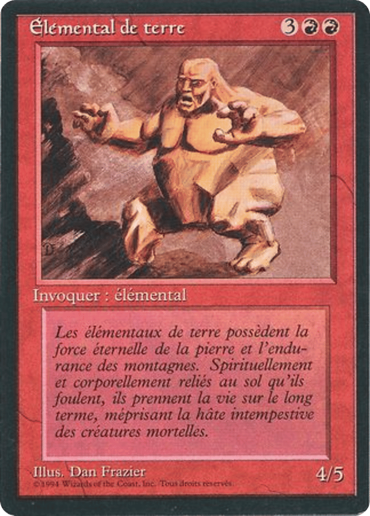 Élémental de terre — Foreign Black Border — Magic: The Gathering