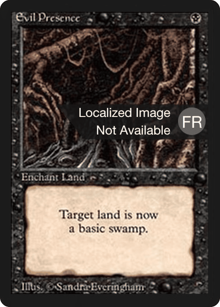 Présence malveillante — Foreign Black Border — Magic: The Gathering