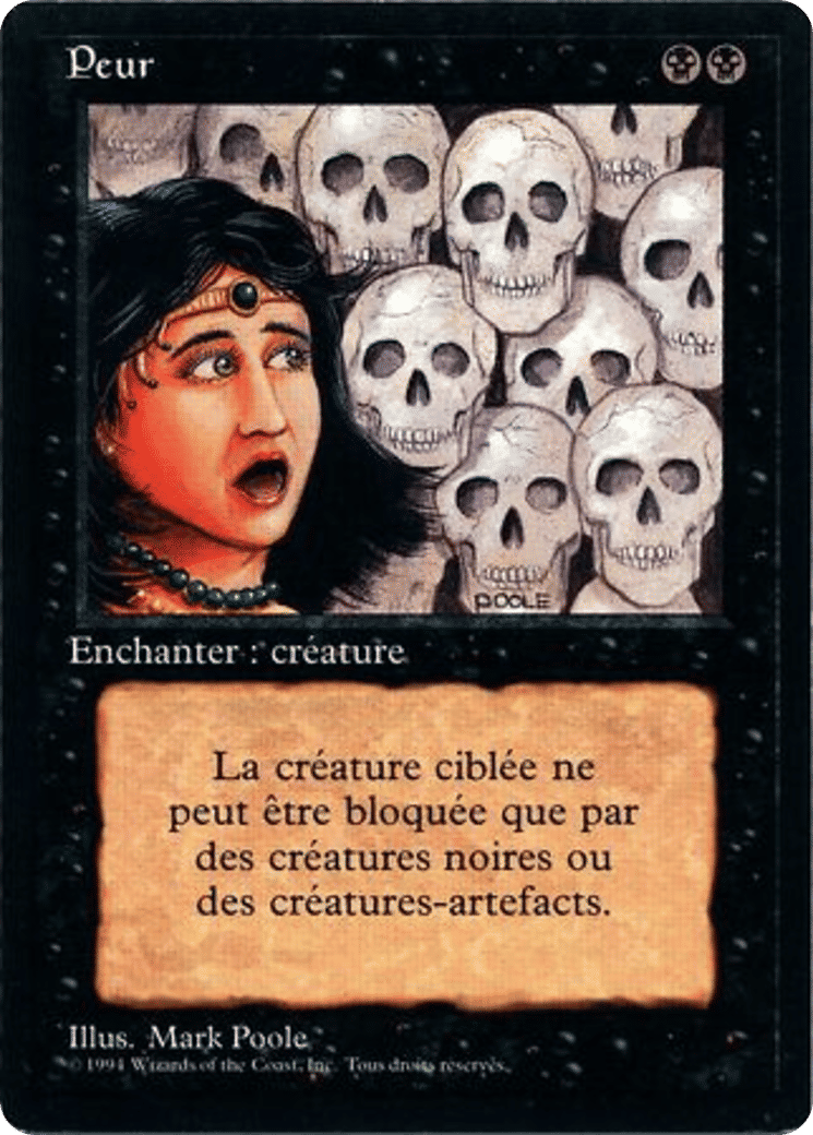 Fear — Foreign Black Border — Magic: The Gathering