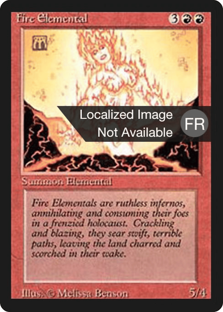 Fire Elemental — Foreign Black Border — Magic: The Gathering
